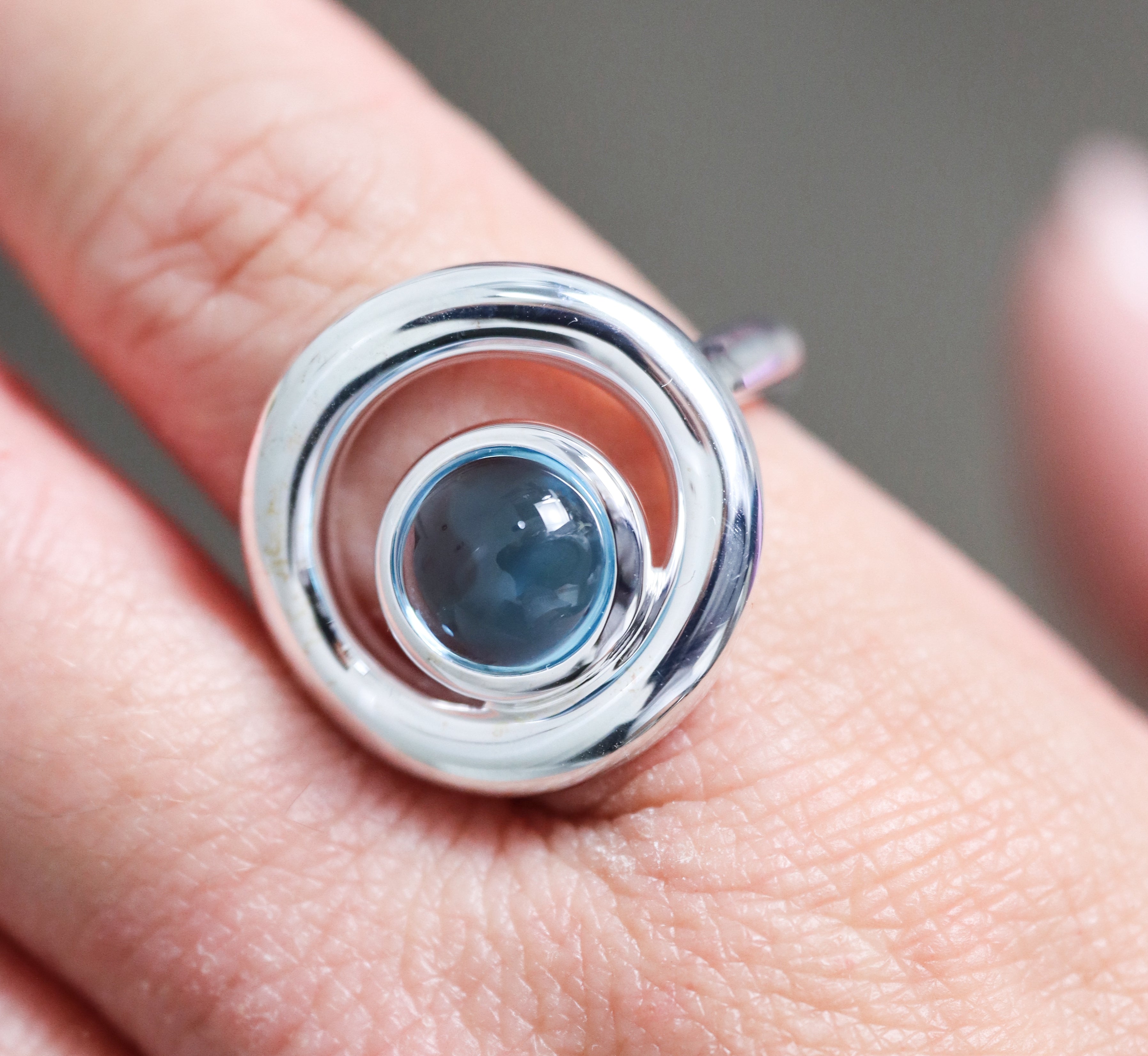 Idole De Christofle Sterling Silver & Topaz Ring 6762859