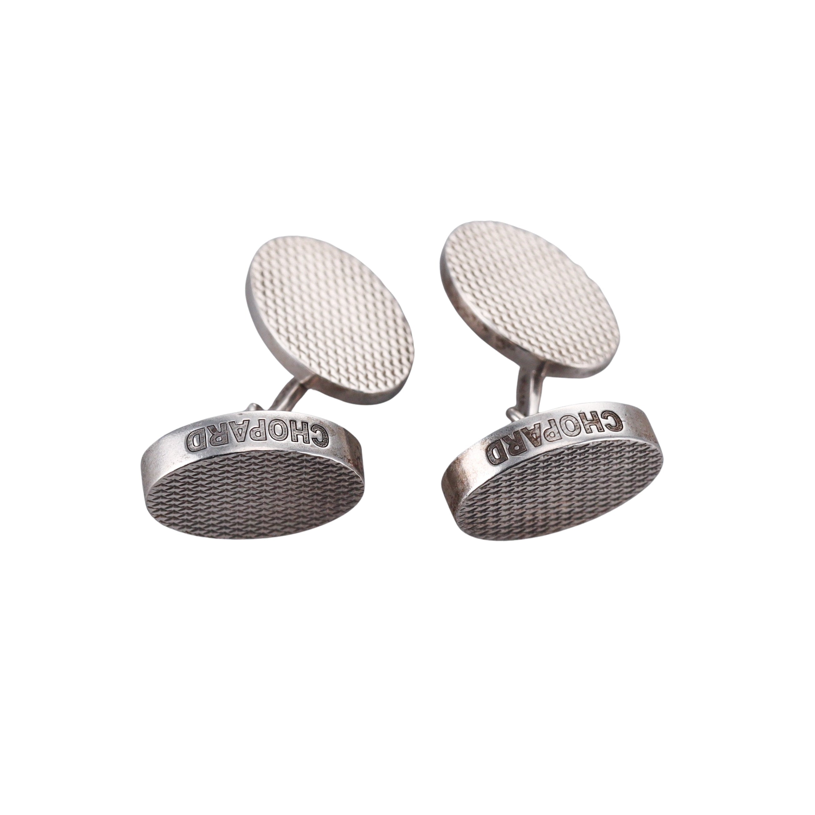 Chopard Sterling Silver Oval Cufflinks