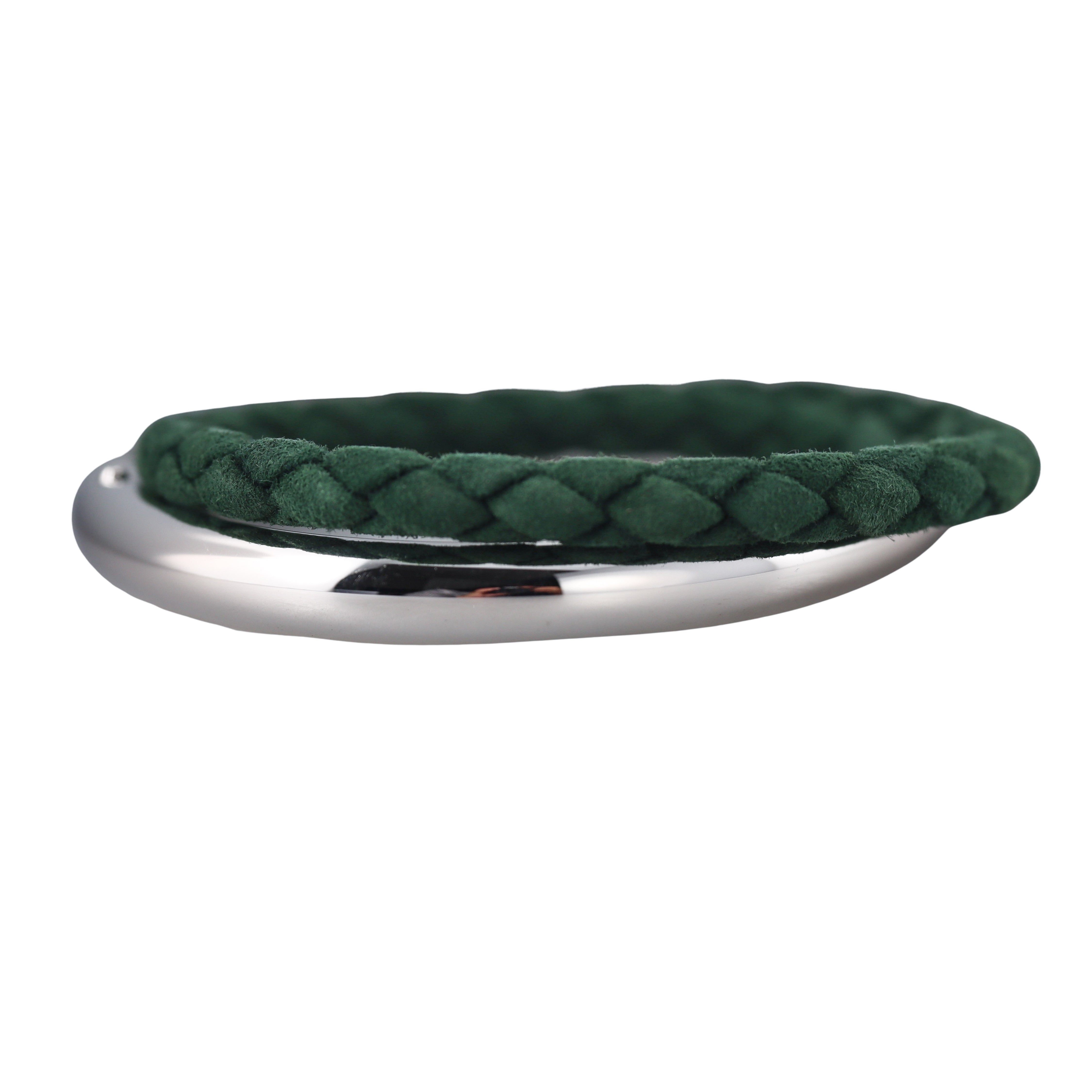 Christofle Sterling Silver Duo Complice Dark Green Bracelet