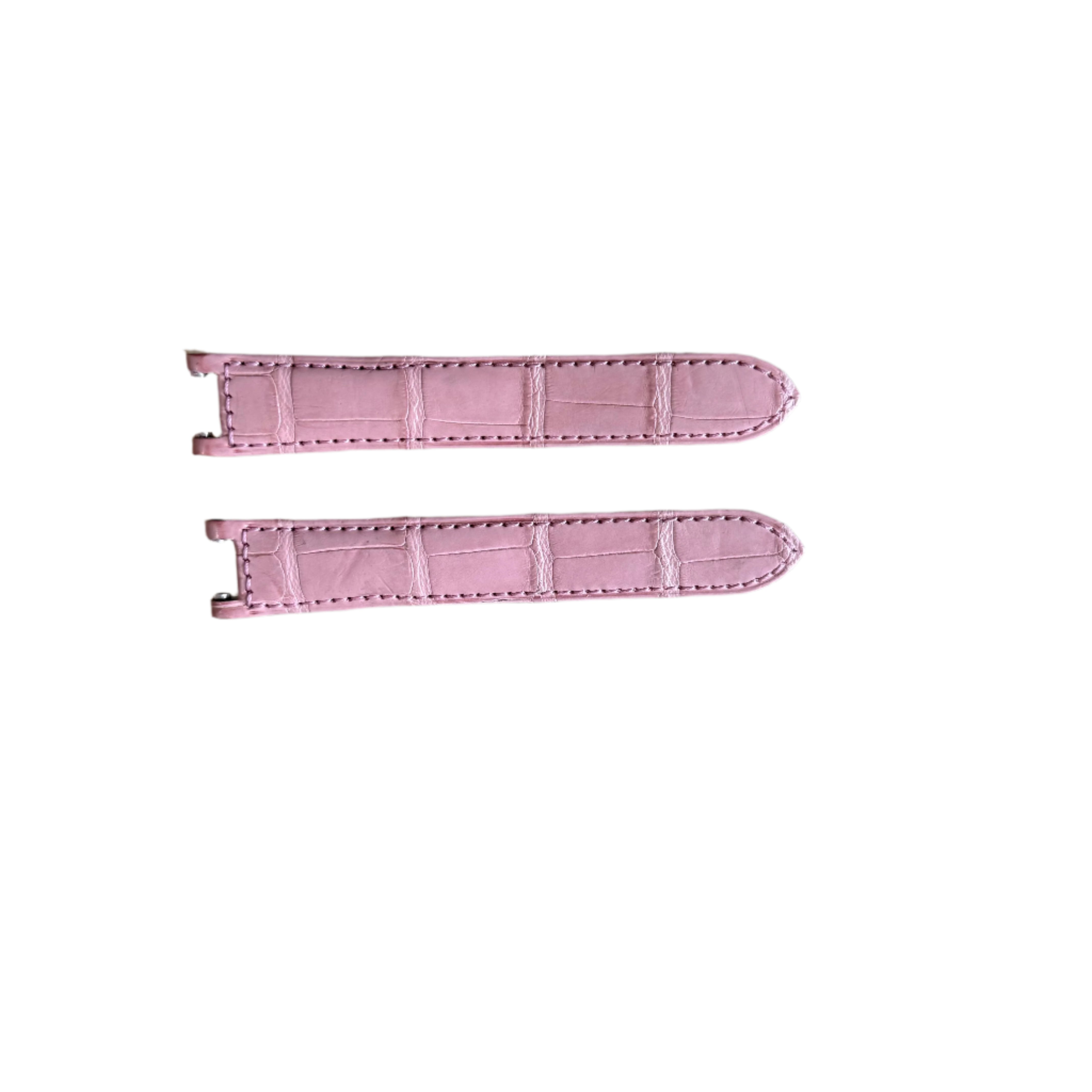 Authentic Cartier Pasha Pink Alligator Watch Strap Band 17mm KD1K9K80
