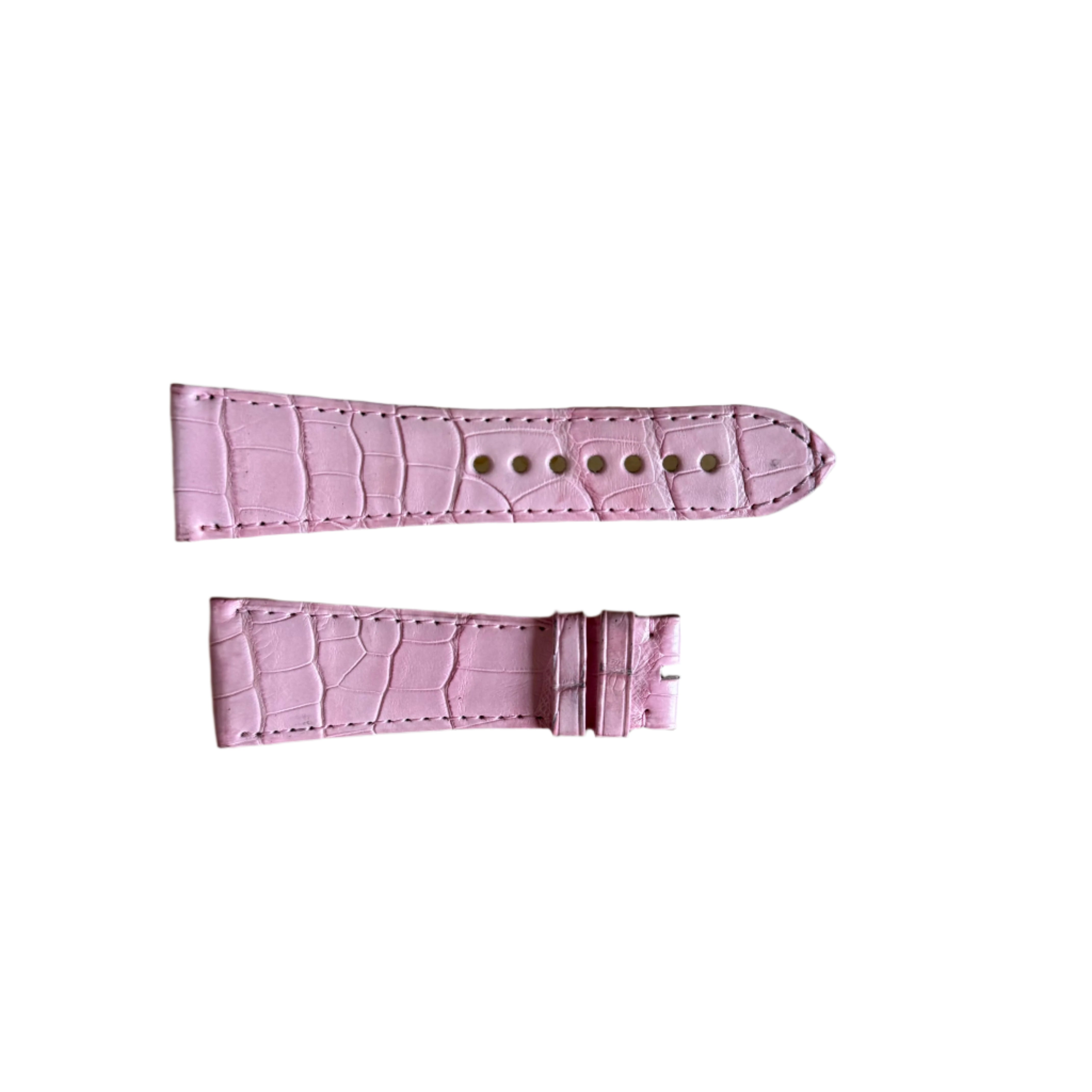 Authentic Cartier Pink Alligator Watch Strap Band 25mm