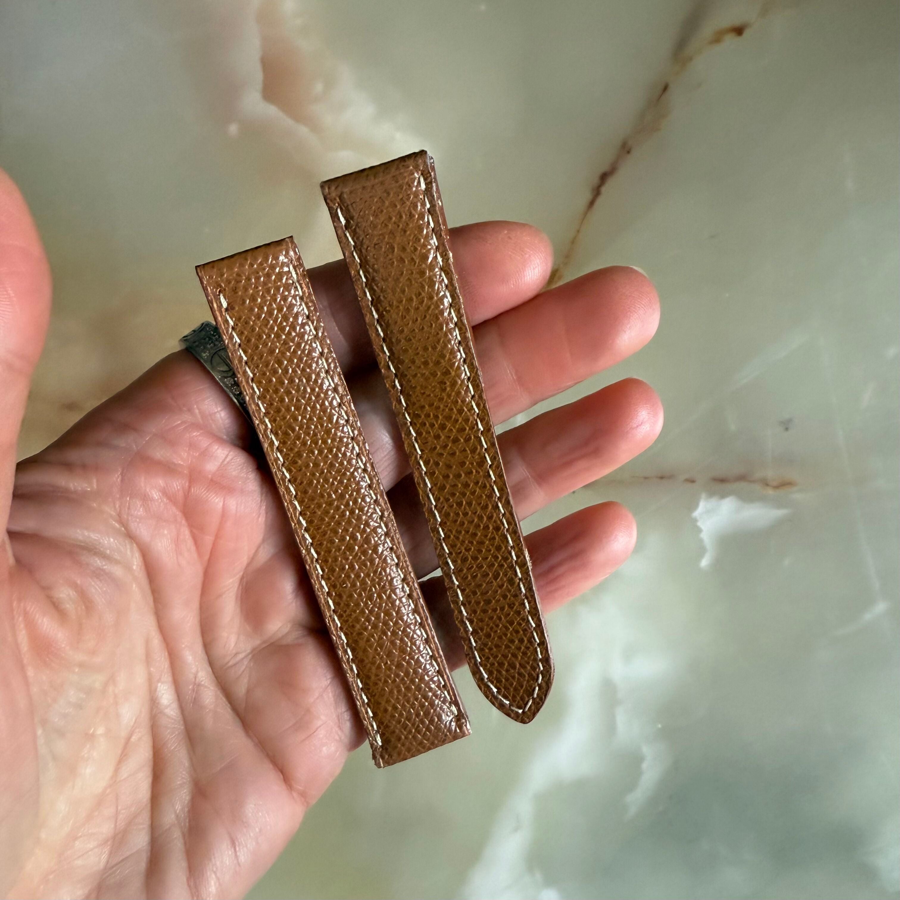 Authentic Cartier Brown Leather Watch Strap Band 18mm KD35G363