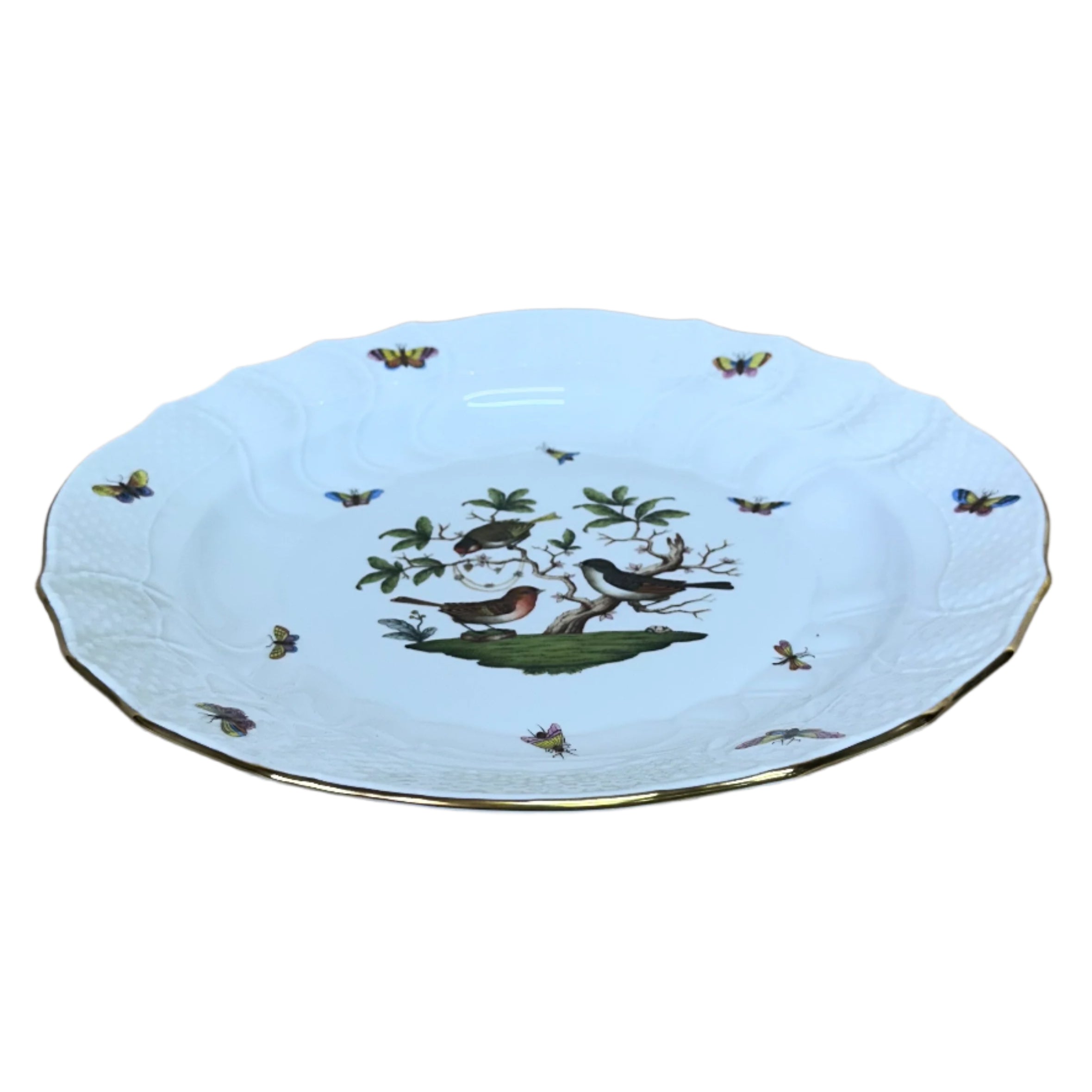 Herend Porcelain Rothschild Bird Large Round Chop Plate 1151-0-00/RO