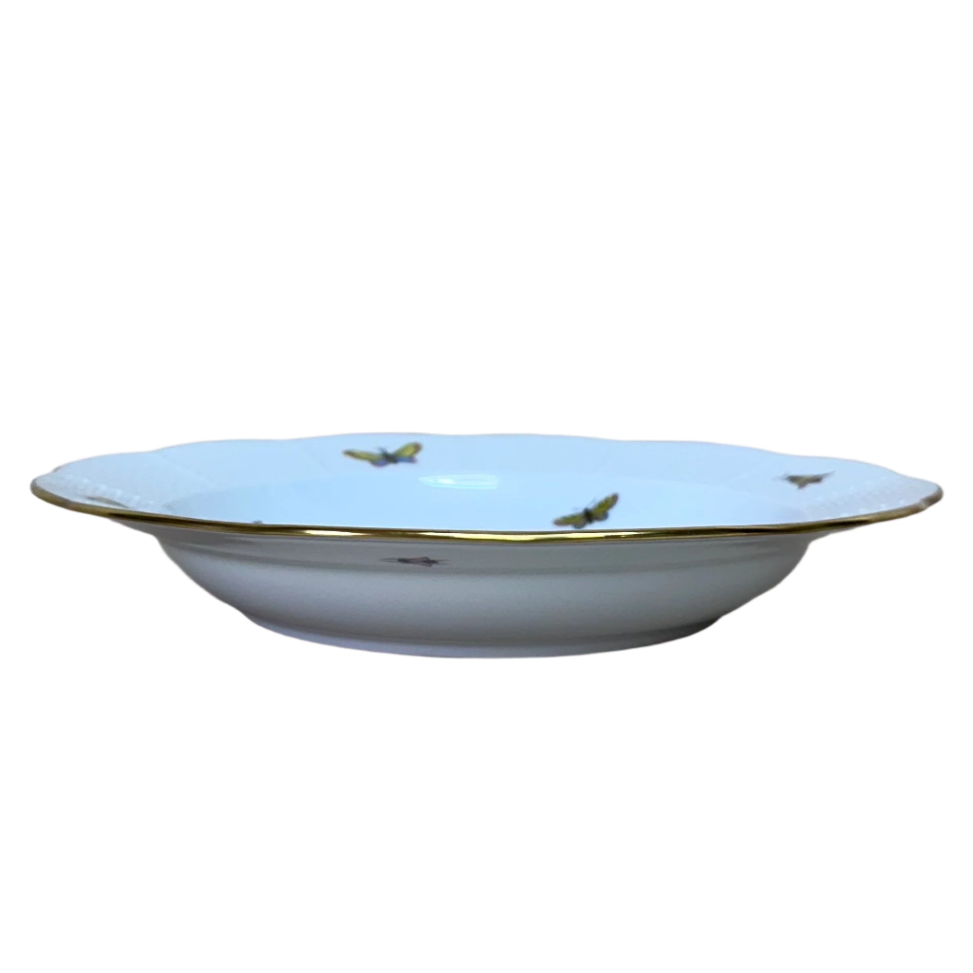 Herend Porcelain Large Rim Soup Bowl Rothschild Bird 503-0-00/RO-3