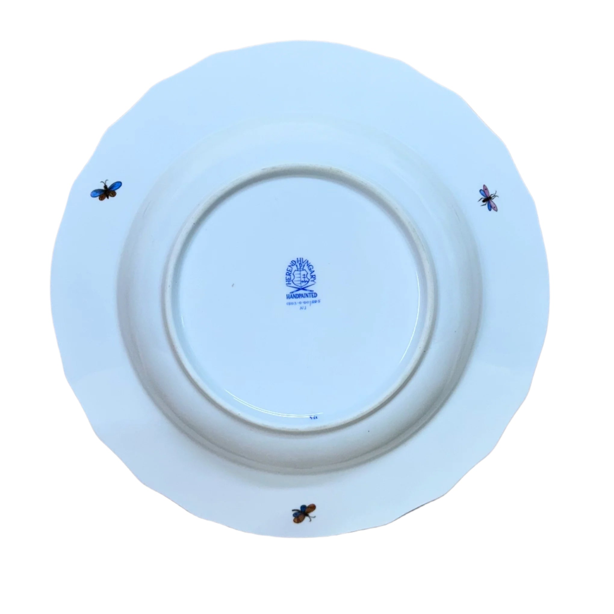 Herend Porcelain Rothschild Bird Large Rim Soup Bowl 1503-0-00/RO-5