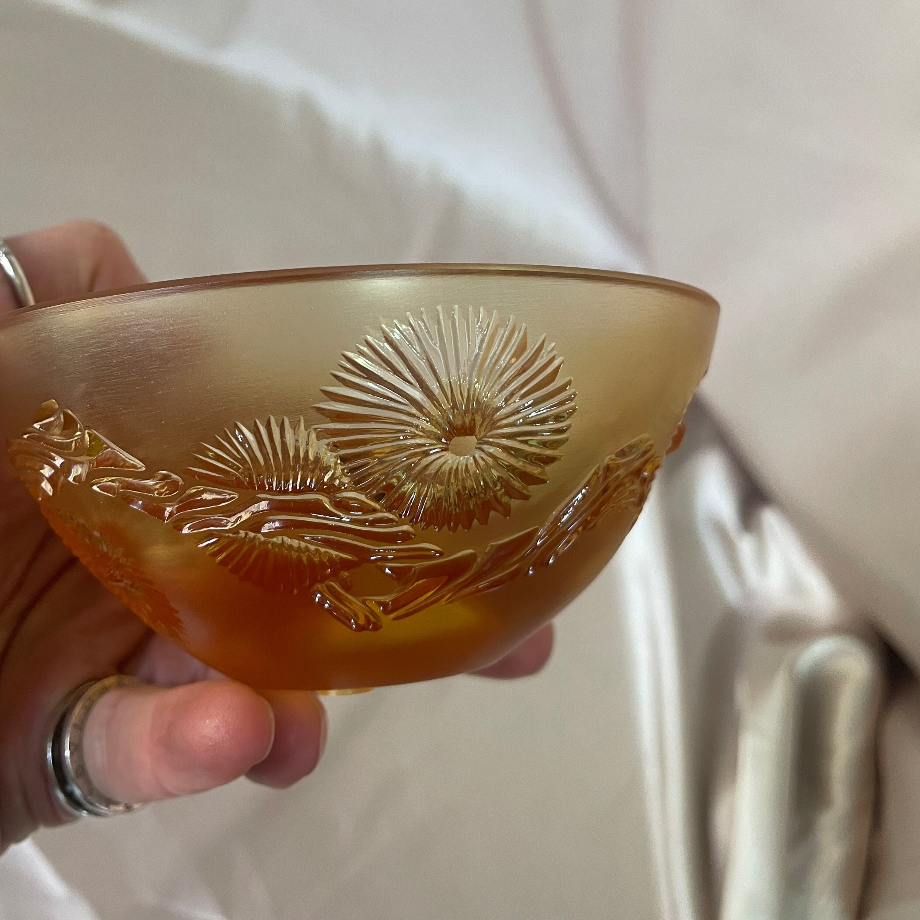 Lalique Crystal Bucolique Candle Bowl #10016300