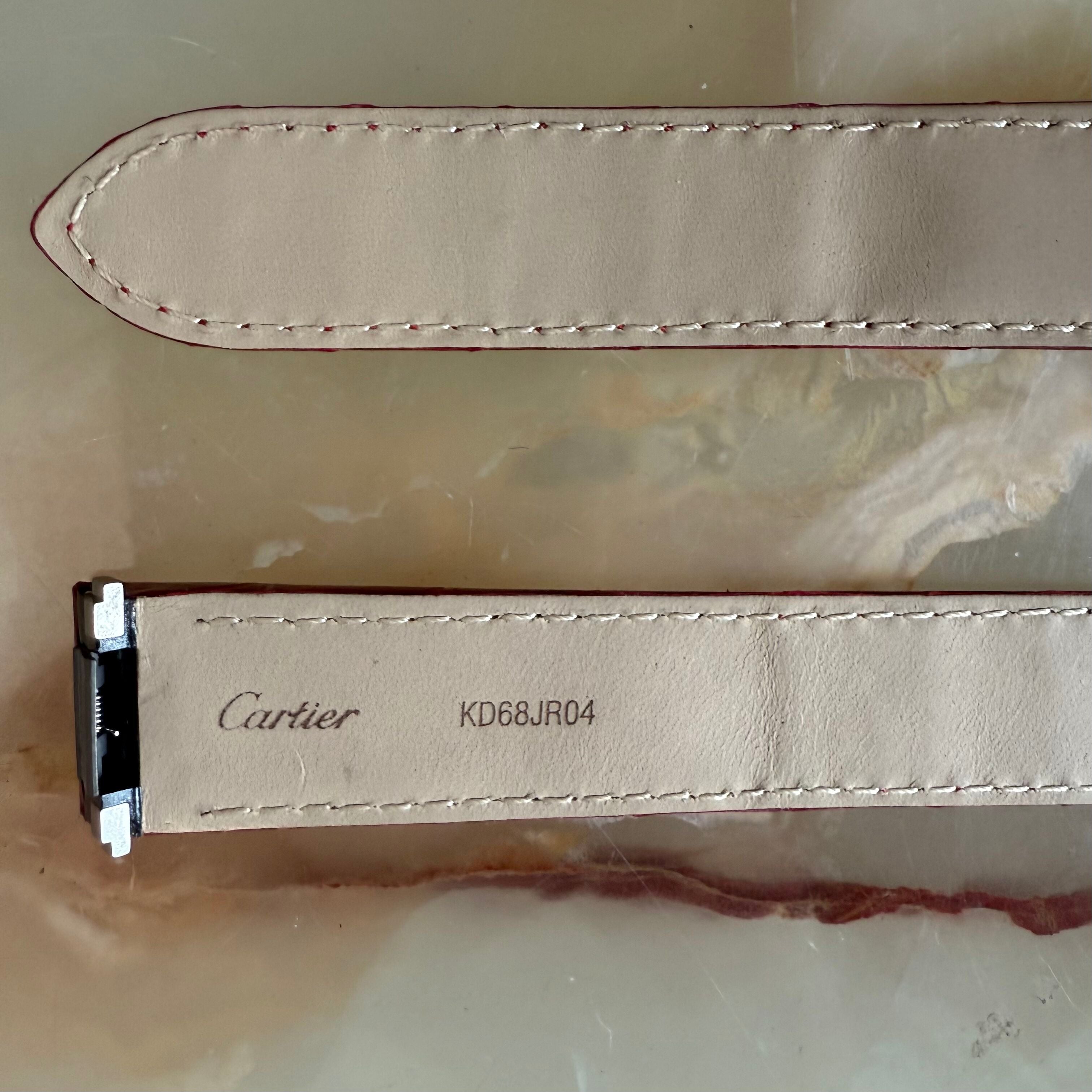 Authentic Cartier Red Alligator Quick Release Watch Strap Band 20mm KD68JR04