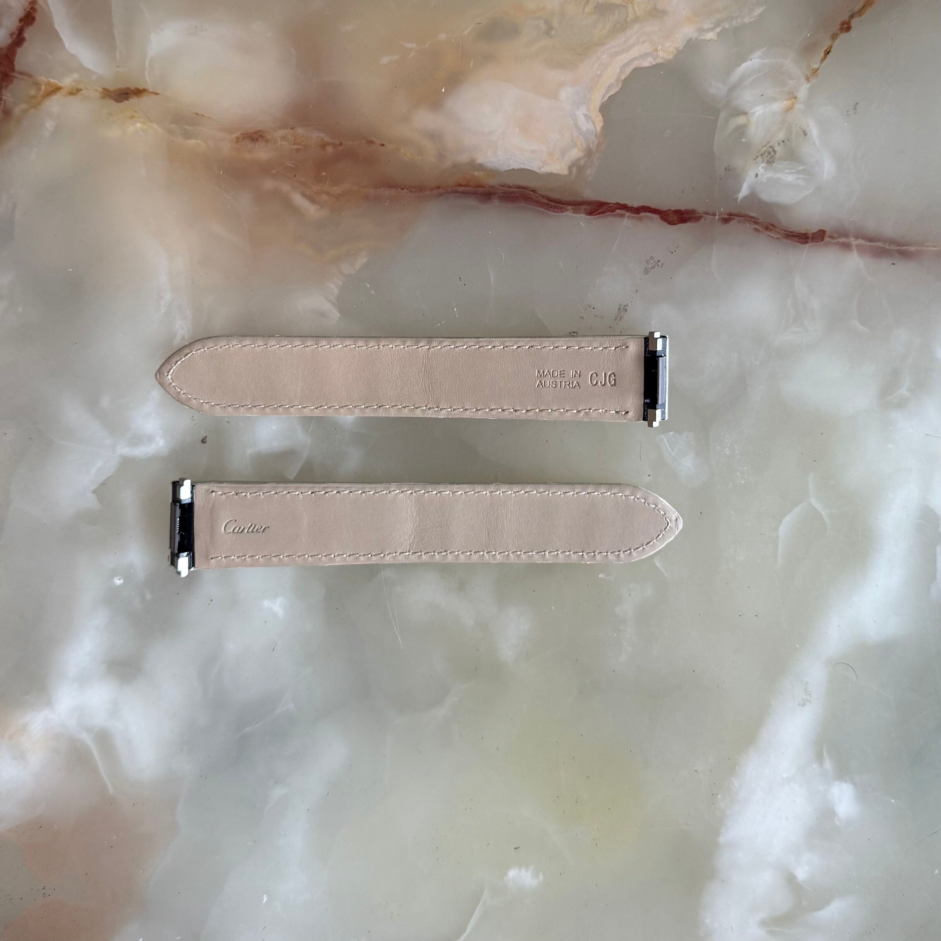 Authentic Cartier White Alligator Quick Release Watch Strap Band 20mm