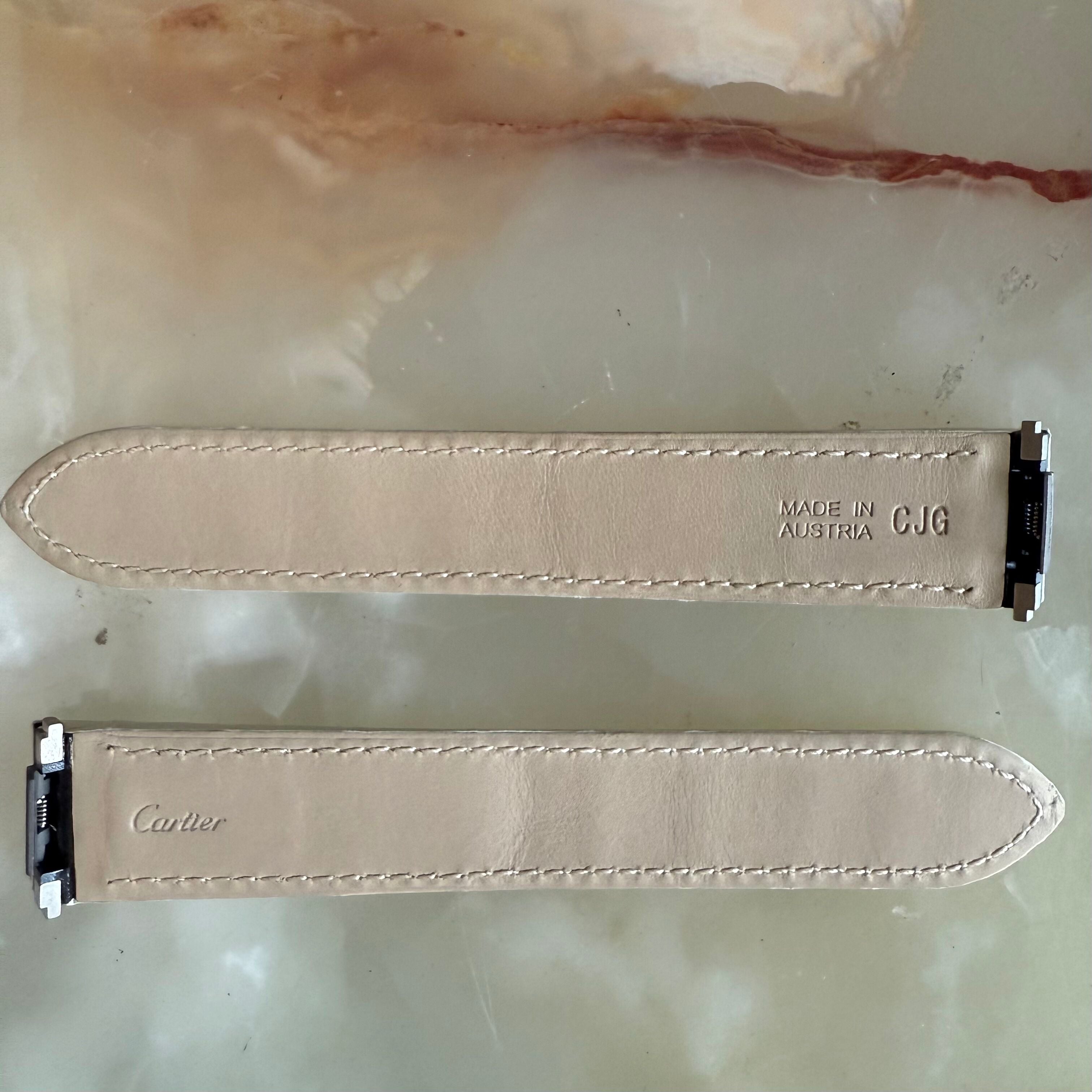 Authentic Cartier White Alligator Quick Release Watch Strap Band 20mm