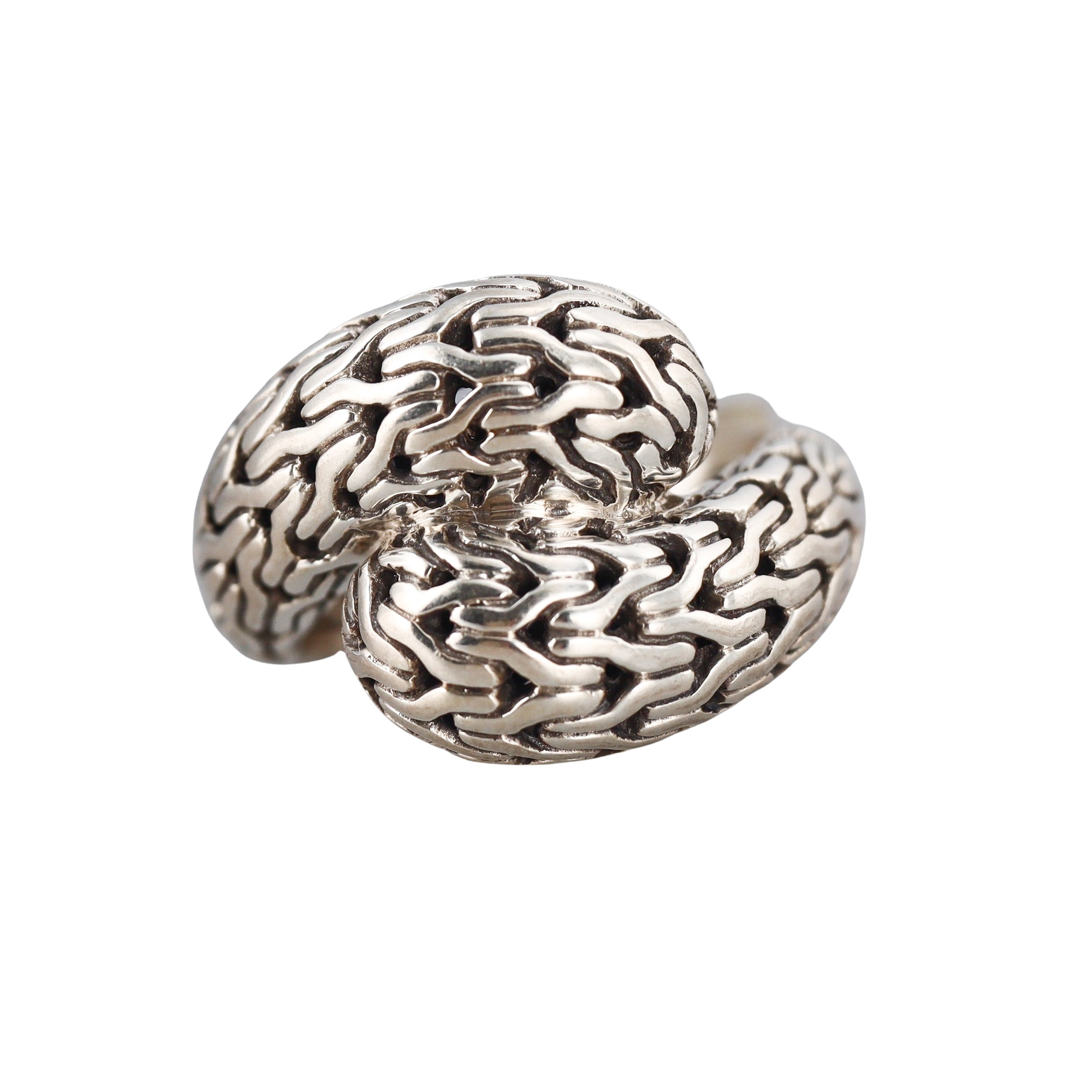 John Hardy Classic Chain Bypass Sterling Silver Ring