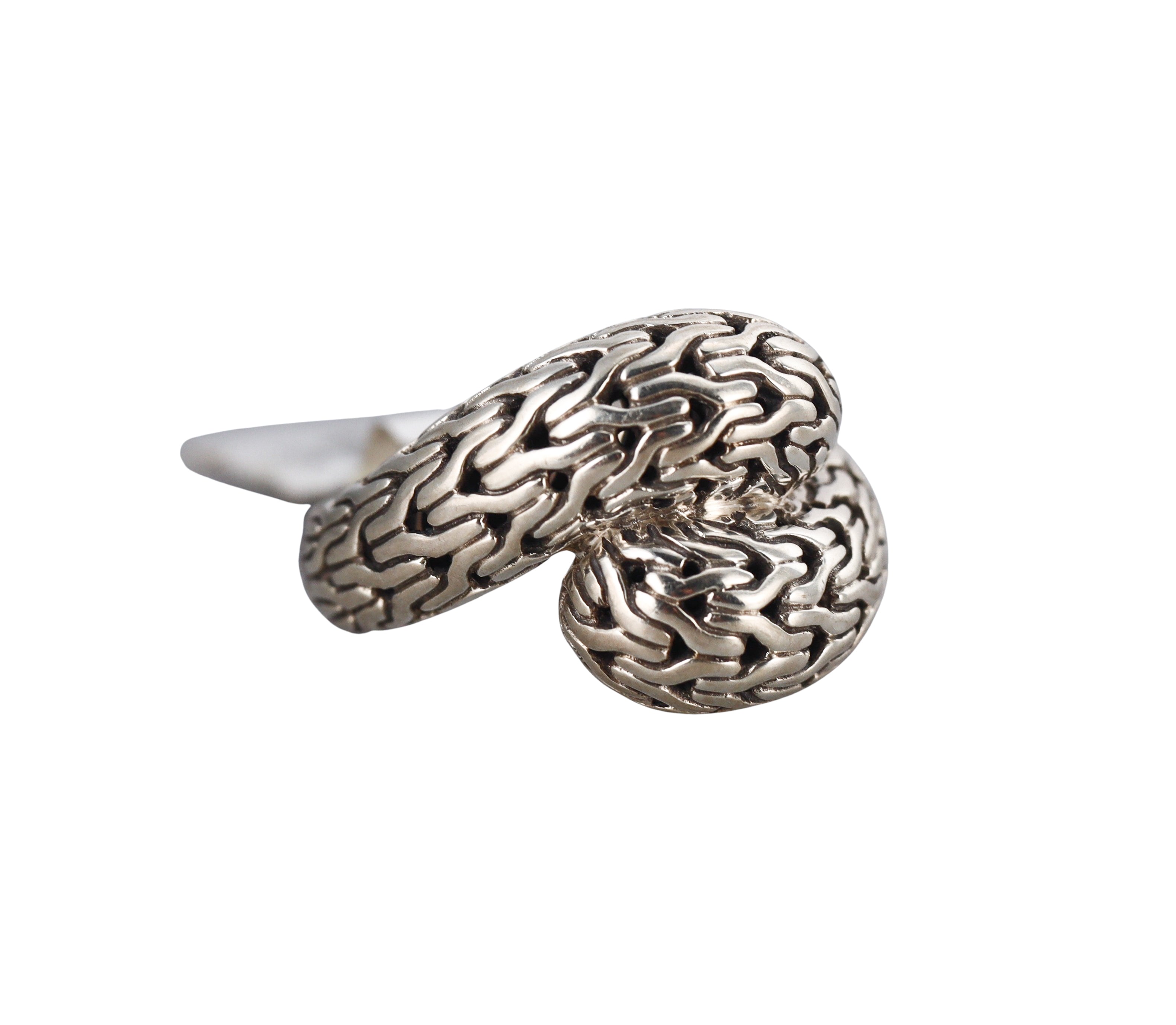 John Hardy Classic Chain Bypass Sterling Silver Ring