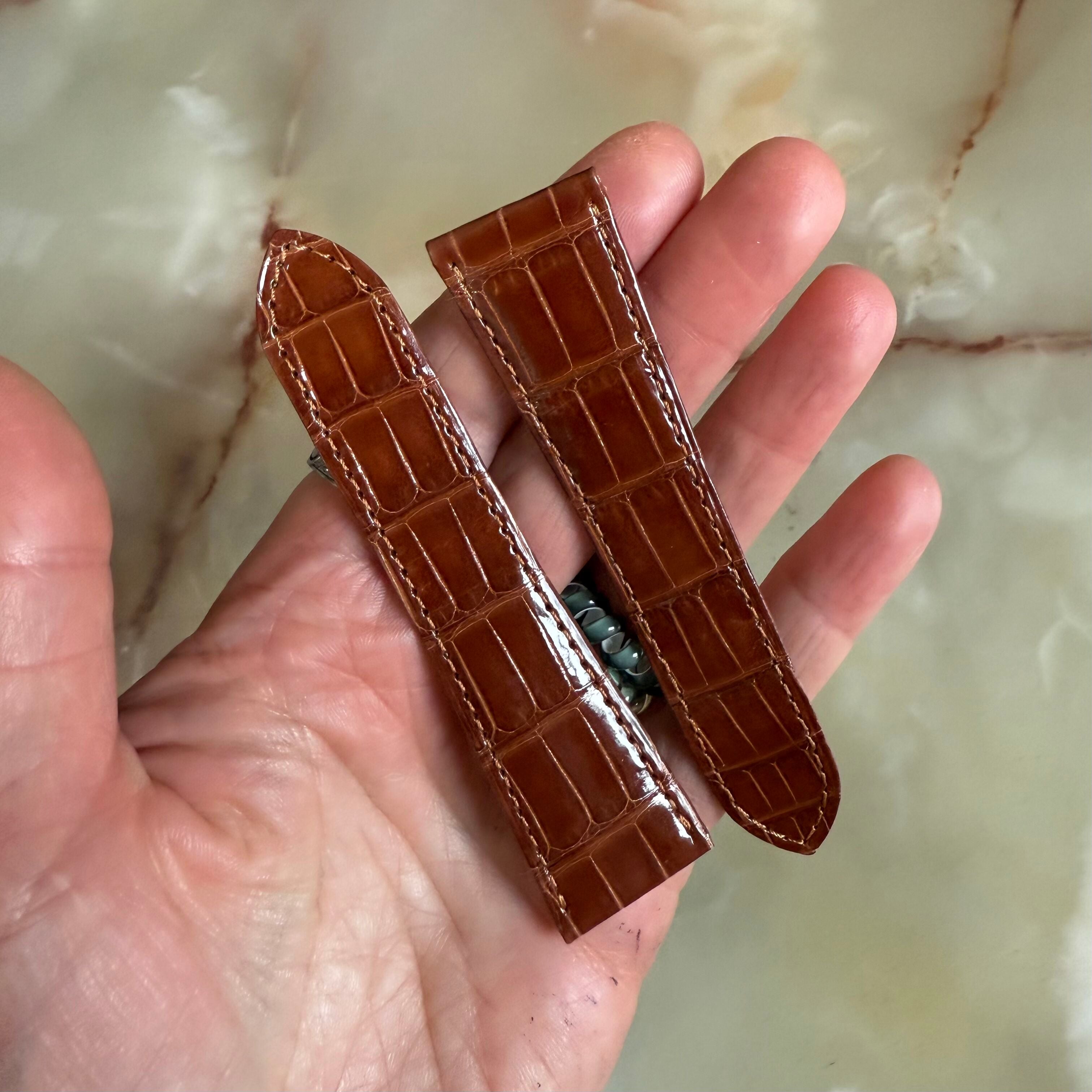 Authentic Cartier Brown Alligator Watch Strap Band 23mm KD4PZN58-S06