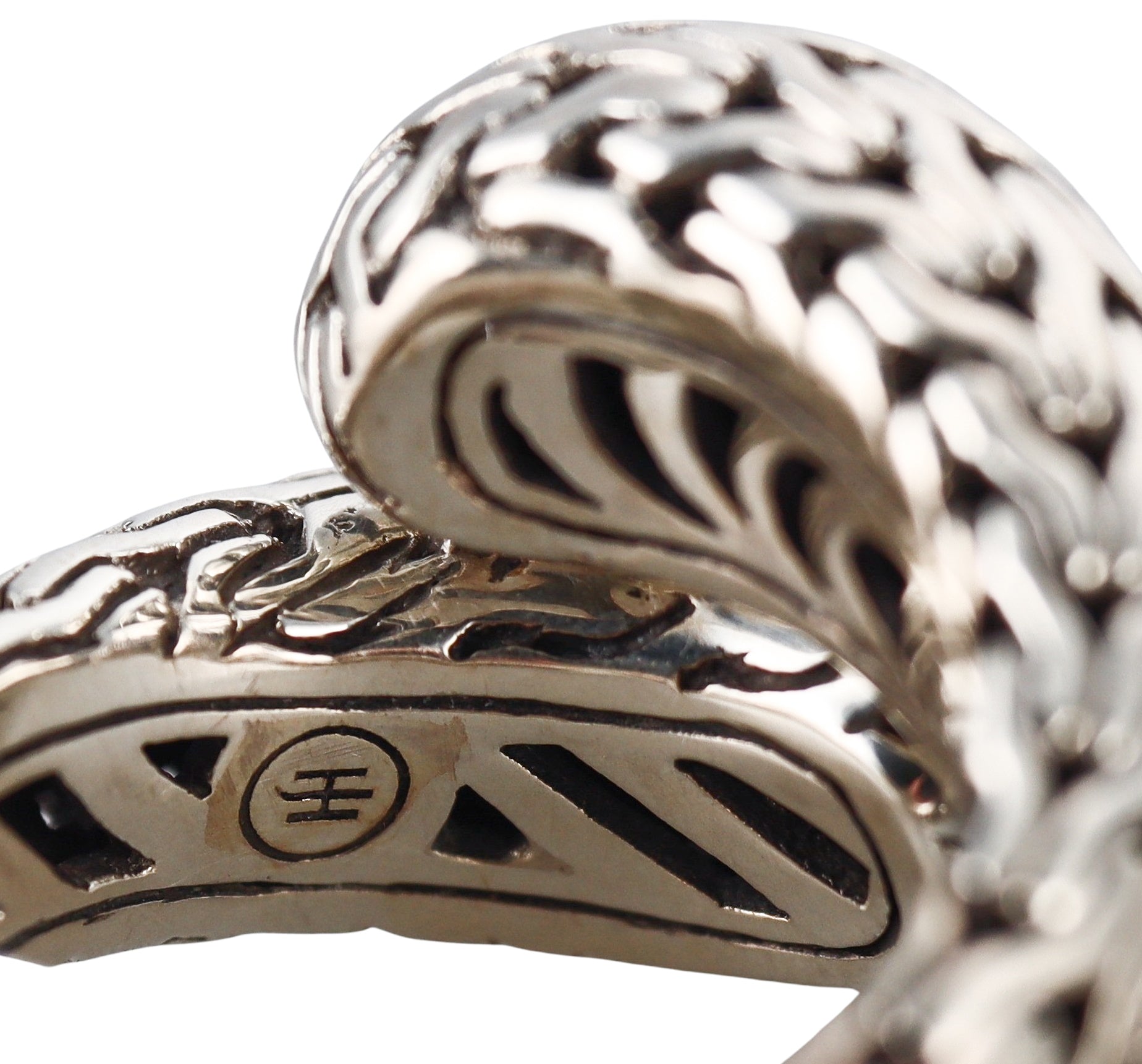 John Hardy Classic Chain Bypass Sterling Silver Ring