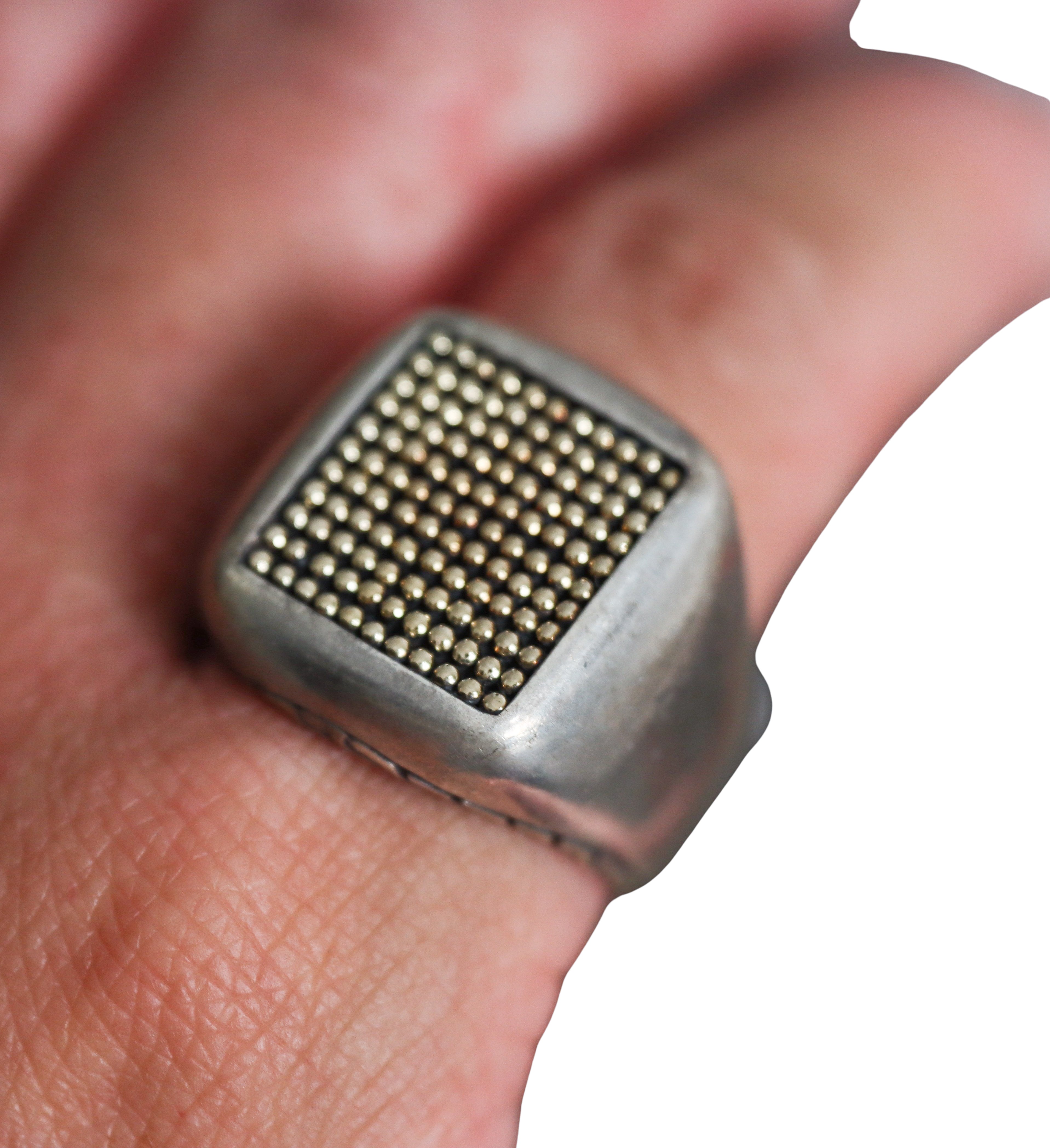 John Hardy Dots 18k Gold Sterling Silver Ring
