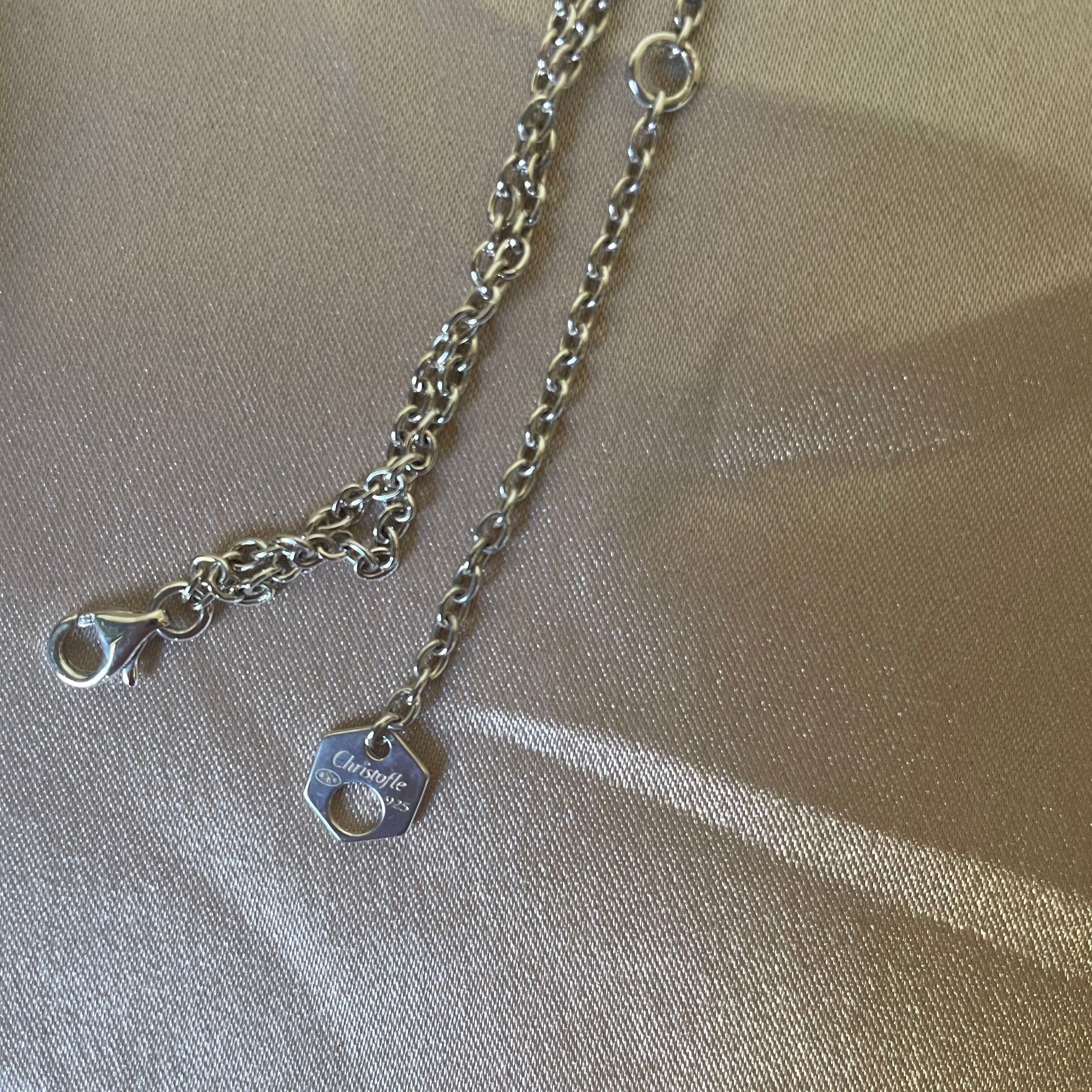 Idole de Christofle Sterling Silver Rosewood Large Necklace