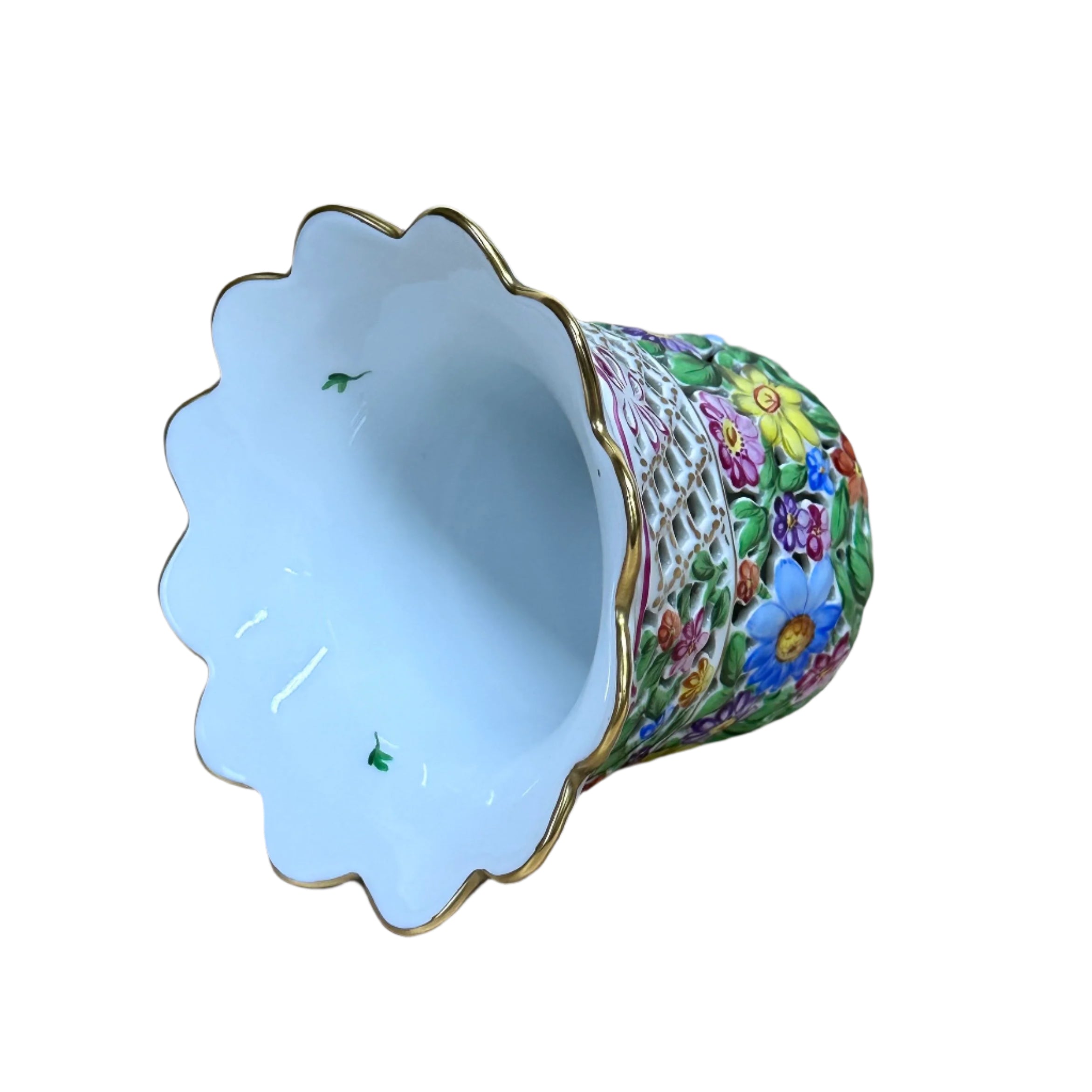 Herend Porcelain Pierced Vase Giftware 6420/C