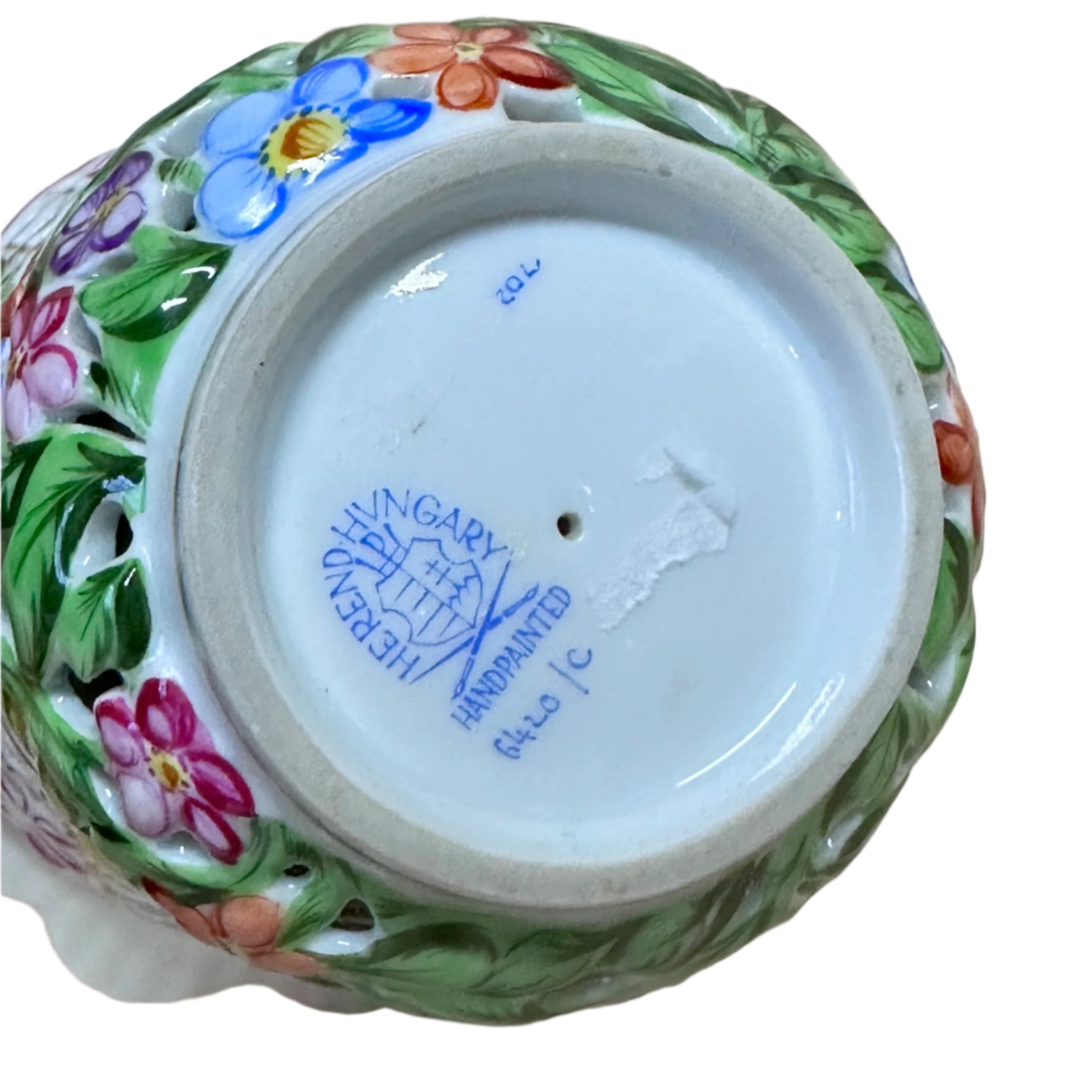 Herend Porcelain Pierced Vase Giftware 6420/C