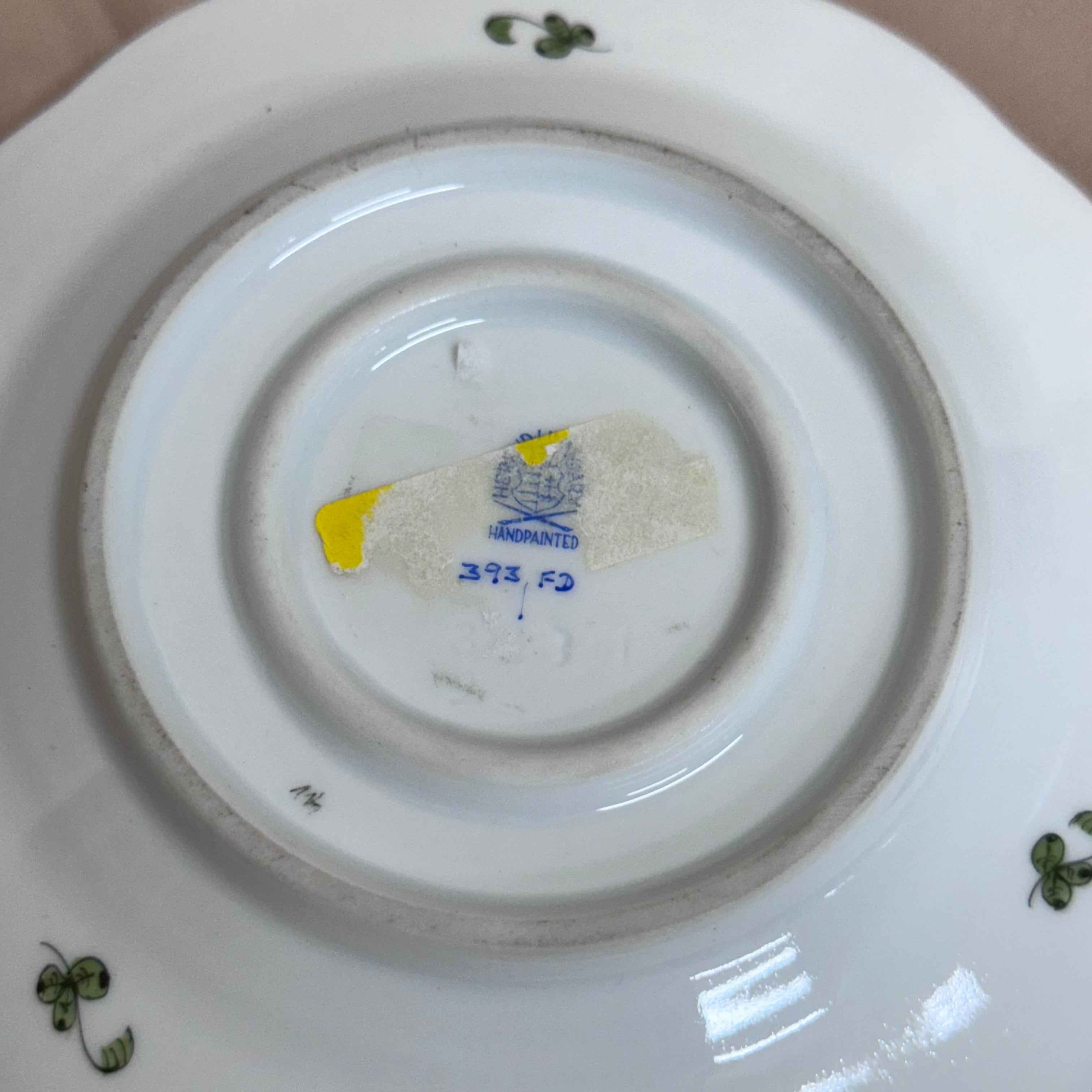 Herend Indian Basket Round Covered Butter Dish 393/FD