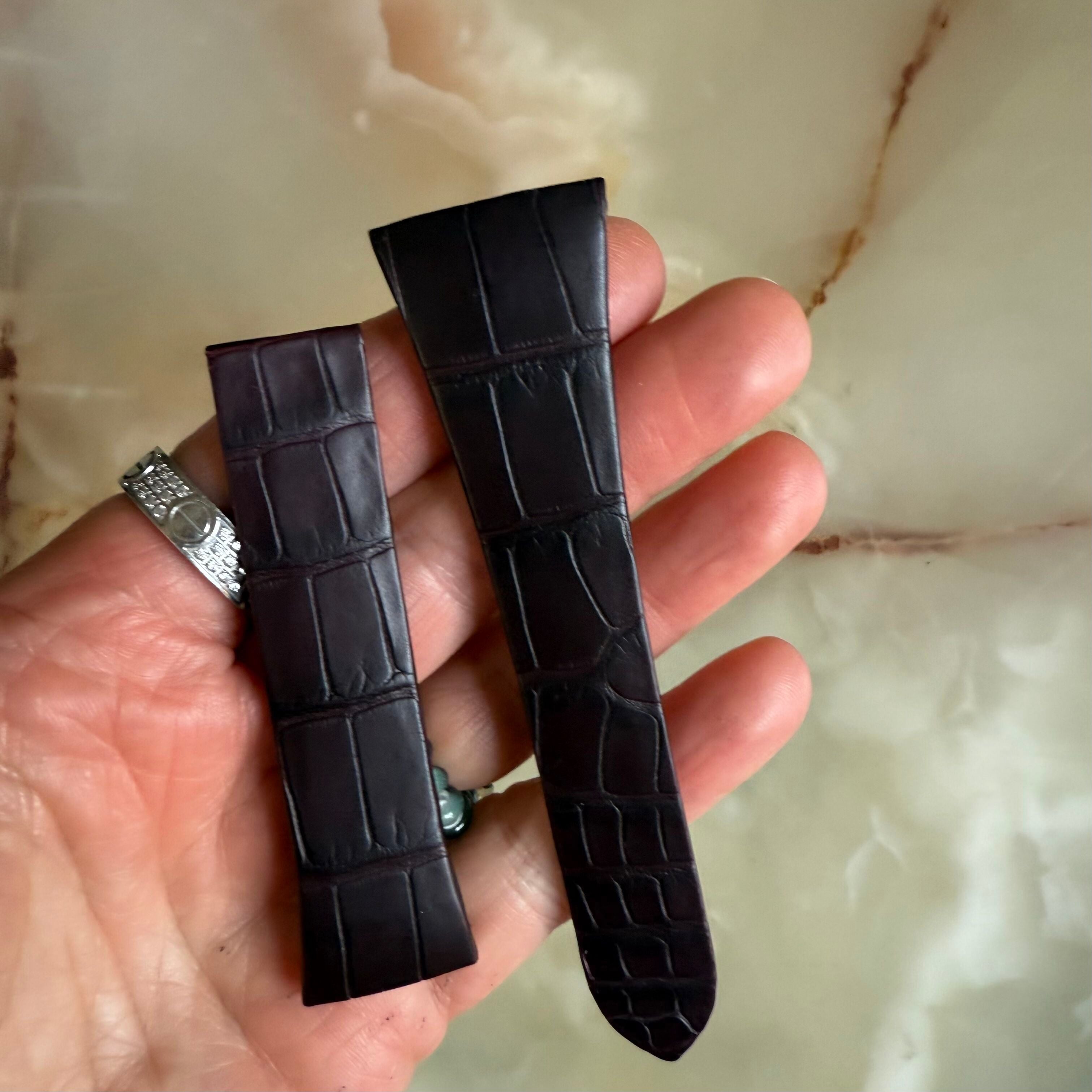 Authentic Cartier Burgundy Alligator Watch Strap Band 25mm KD2BH49-S07