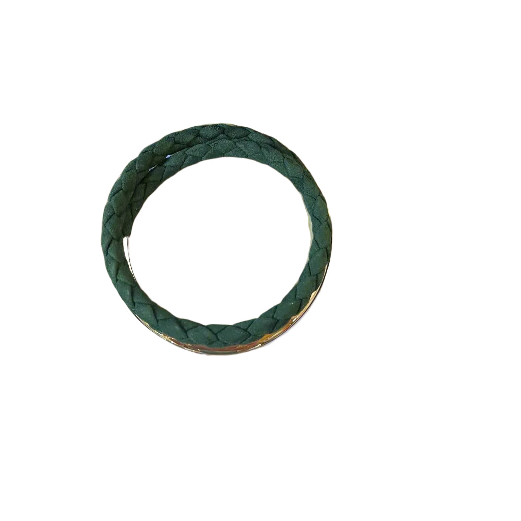 Christofle Sterling Silver Duo Complice Dark Green Bracelet