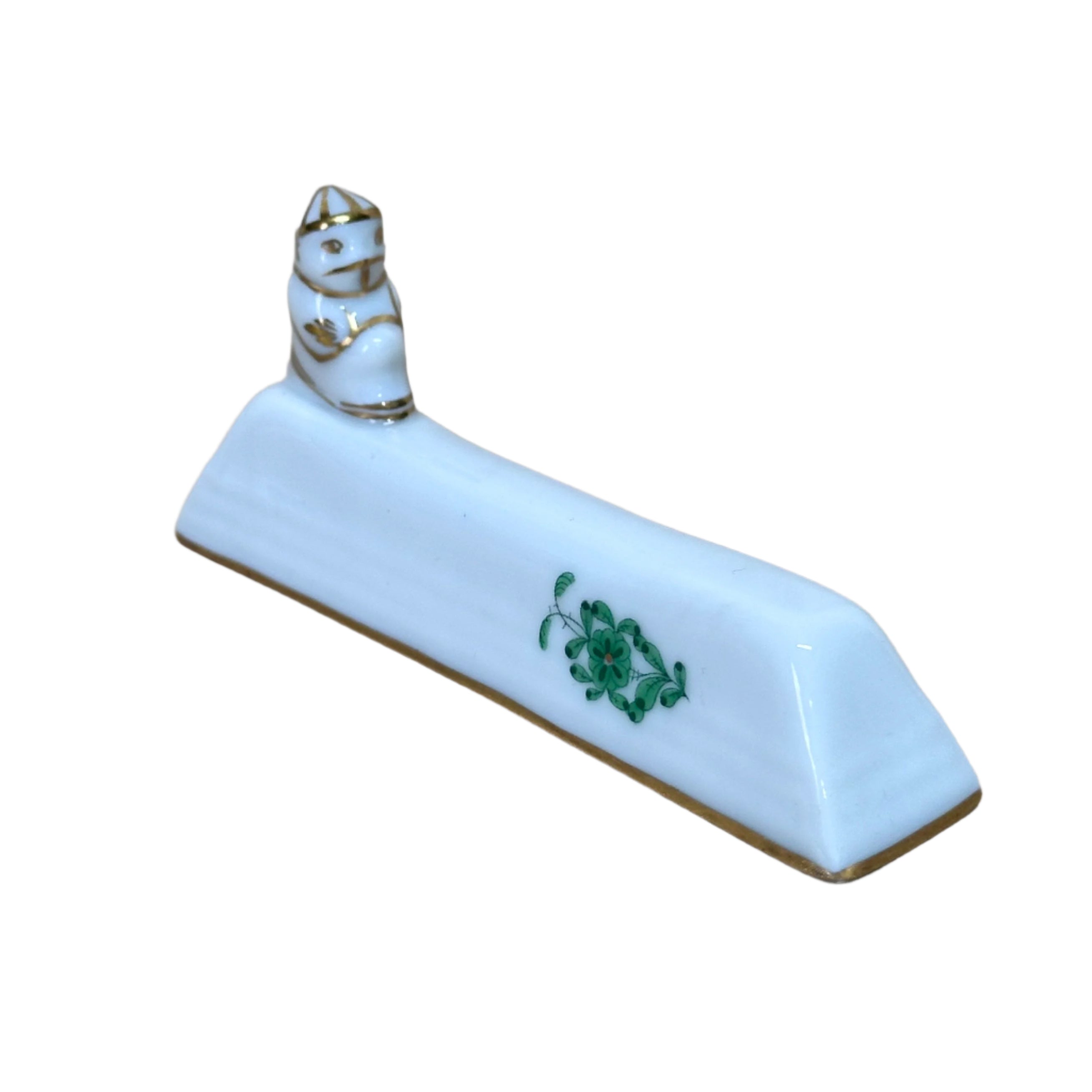 Set of 12 Herend Chinese Bouquet Green Knife Rest 8044/C-AV