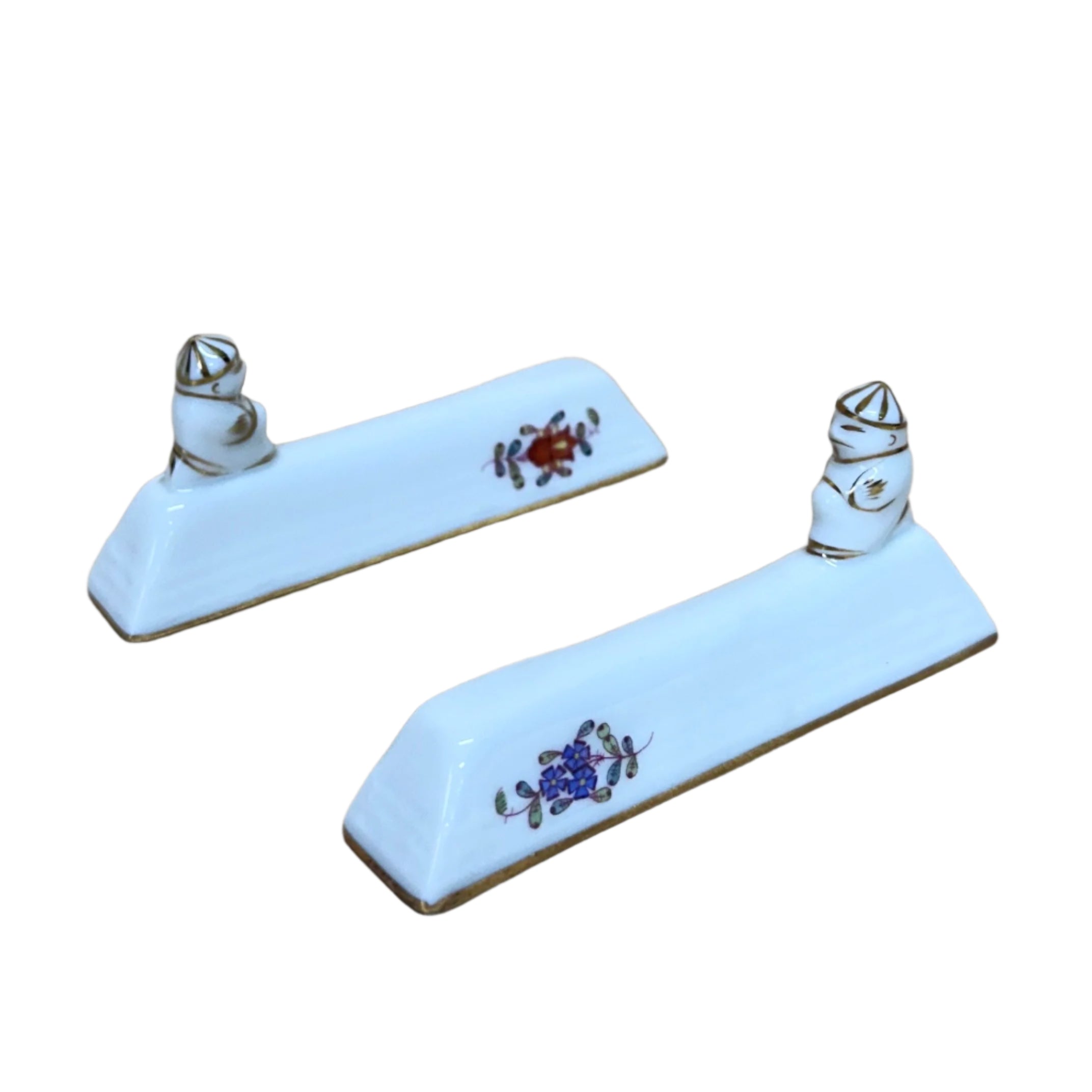 Set of 12 Herend Chinese Bouquet Knife Rest 8044/C-AF