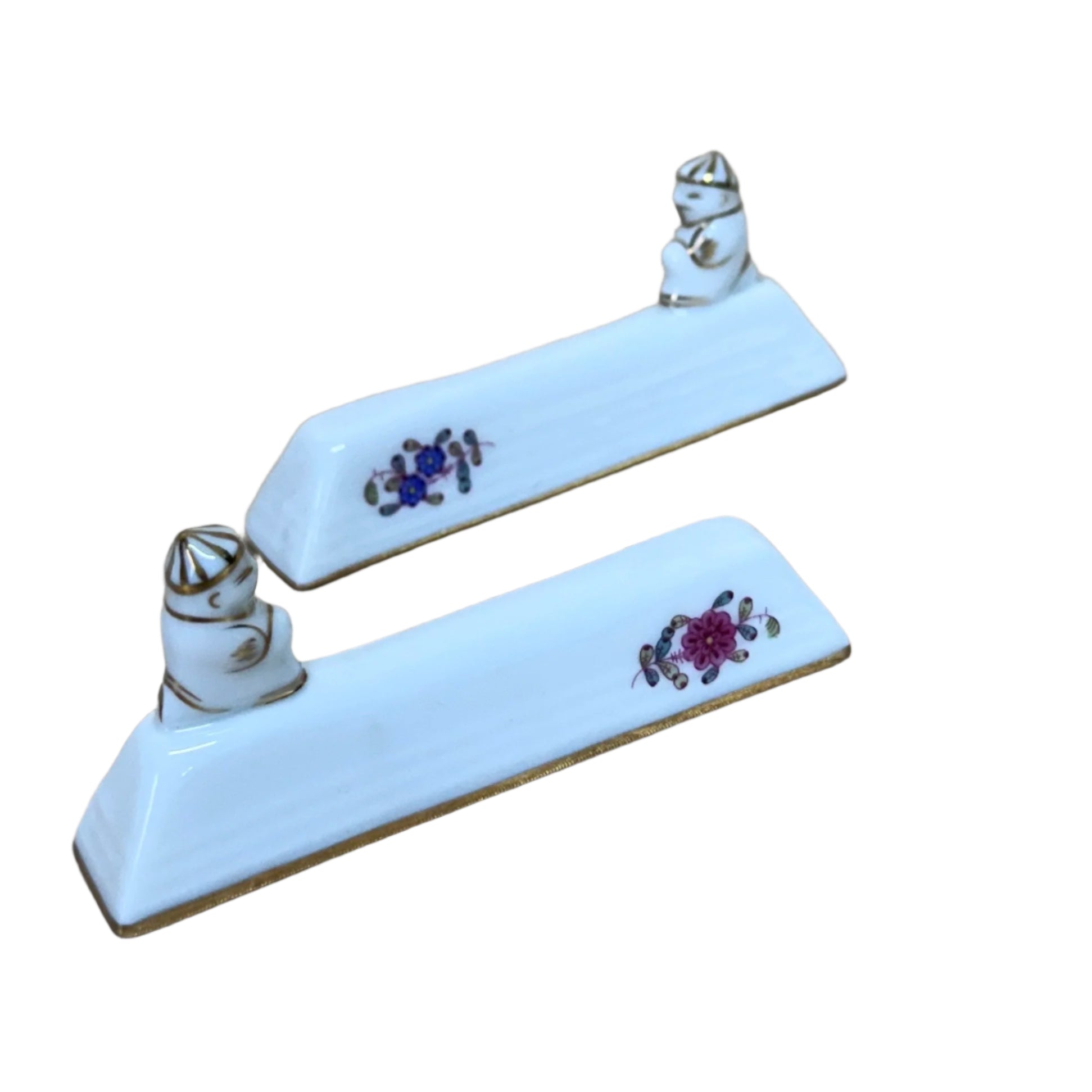 Set of 12 Herend Chinese Bouquet Knife Rest 8044/C-AF