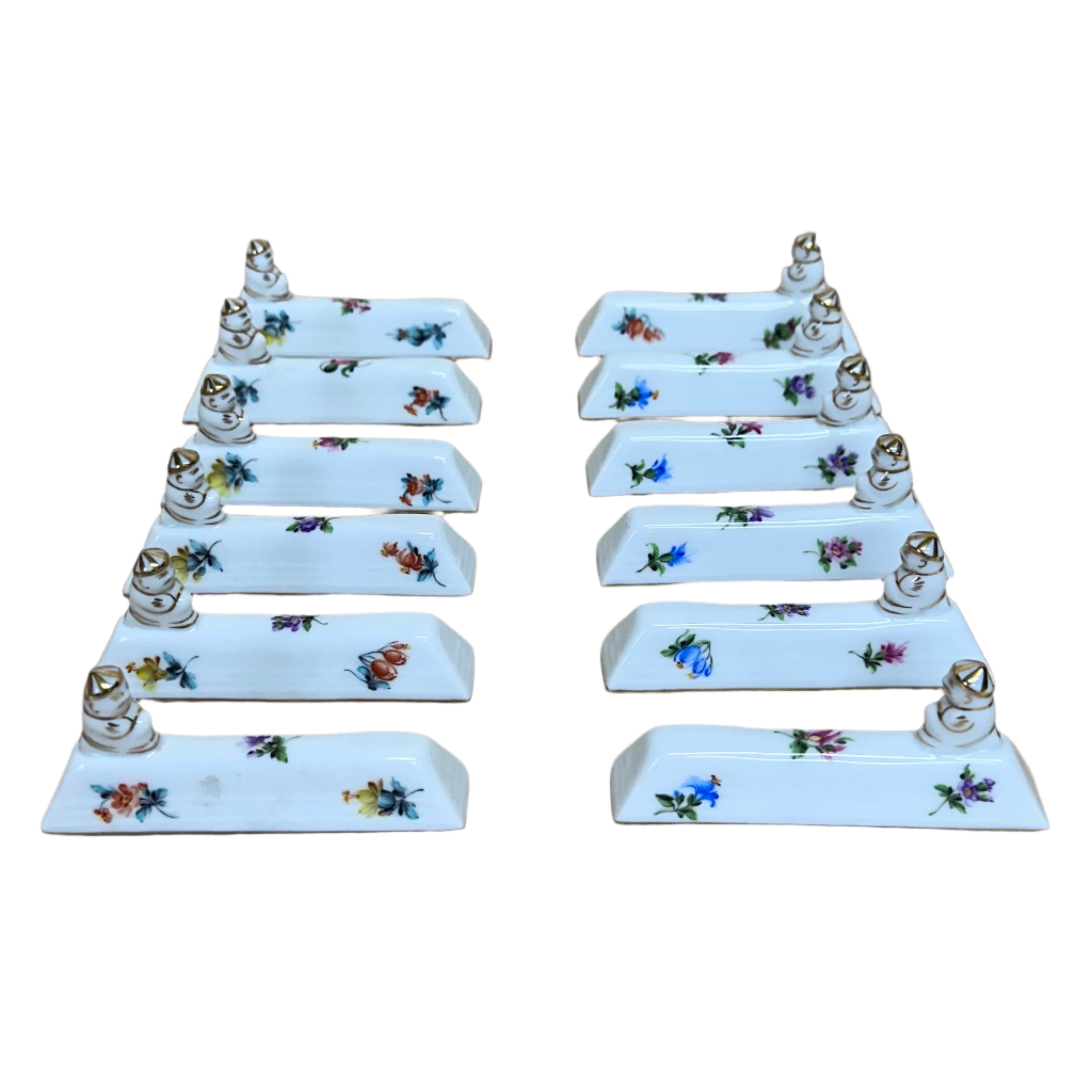Set of 12 Herend Thousand Flowers Knife Rest 8044/C/BS