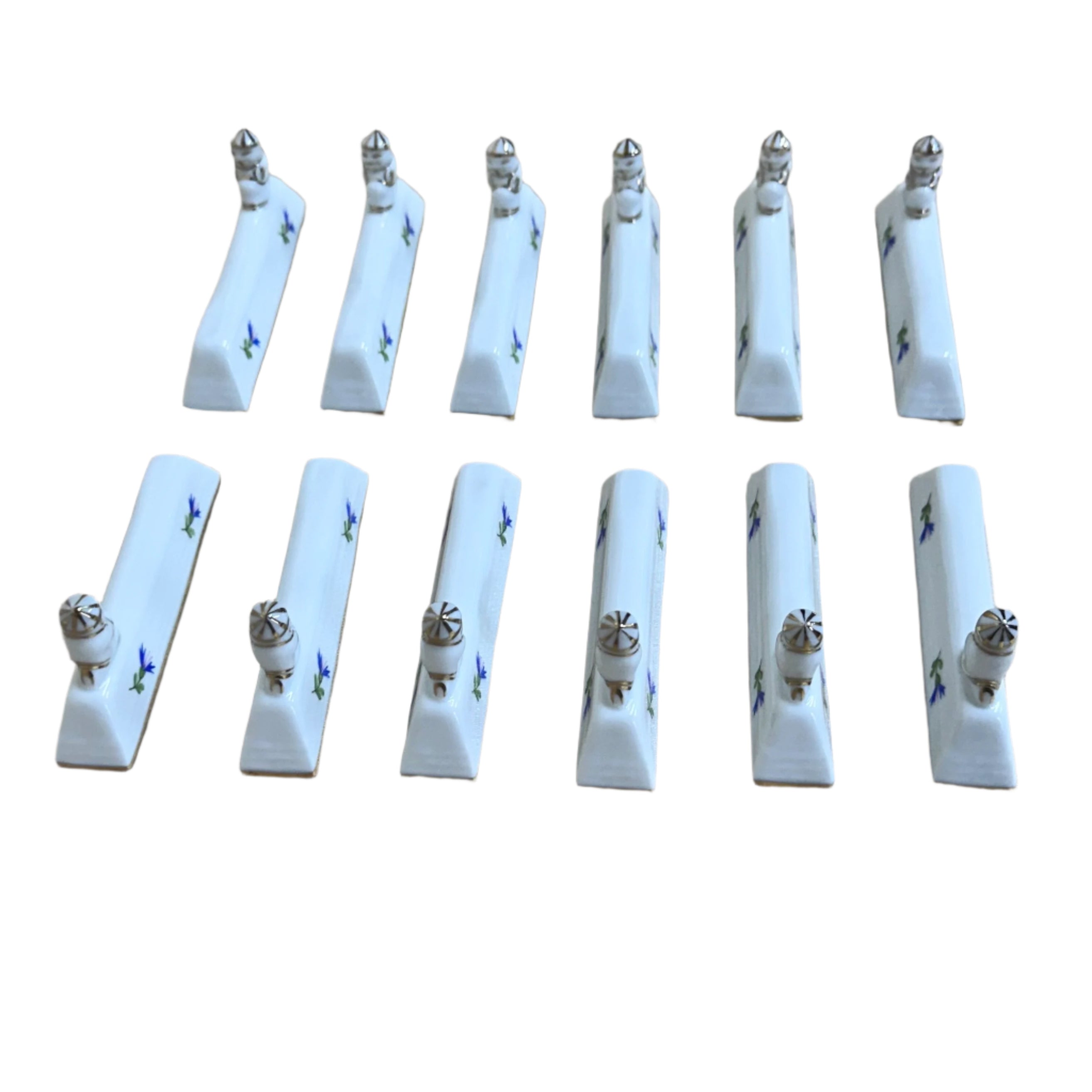 Set of 12 Herend Blue Garland Knife Rest 8044/C/PBG/3
