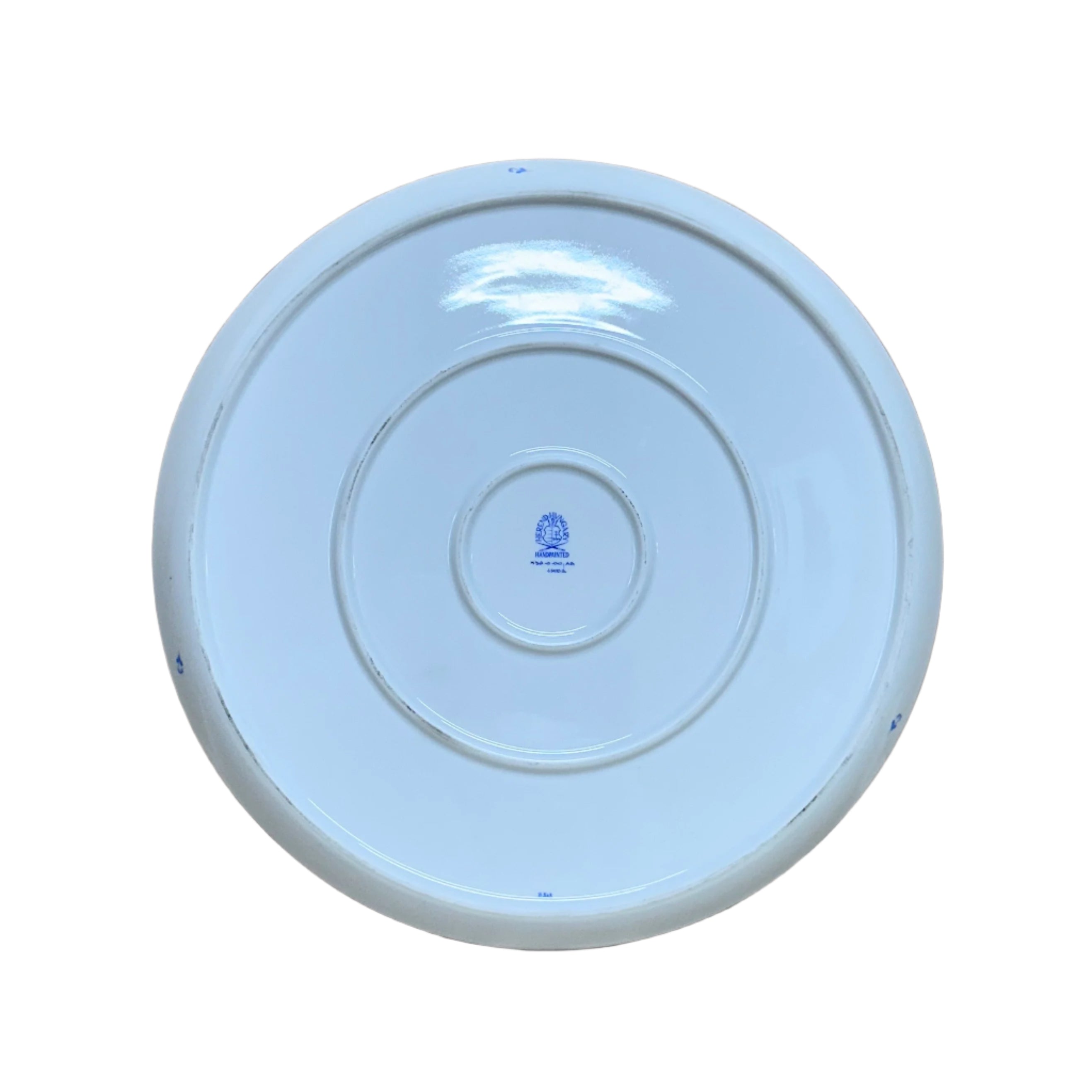 Herend Porcelain Chinese Bouquet Gold Blue Round Service Plate Platter Tray 438-0-00/AB