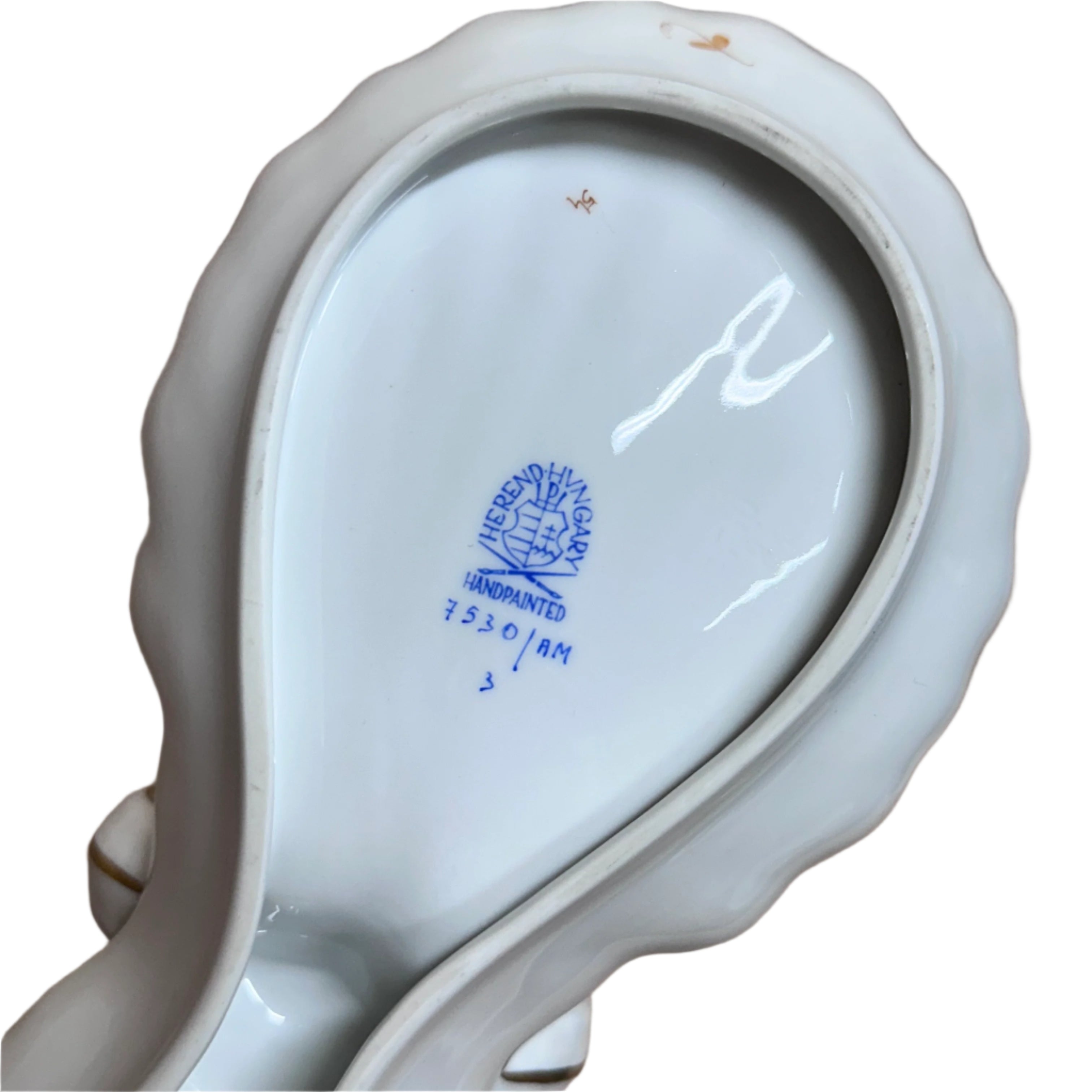 Herend Indian Basket Porcelain Double Shell Handled Dish 7530/AM