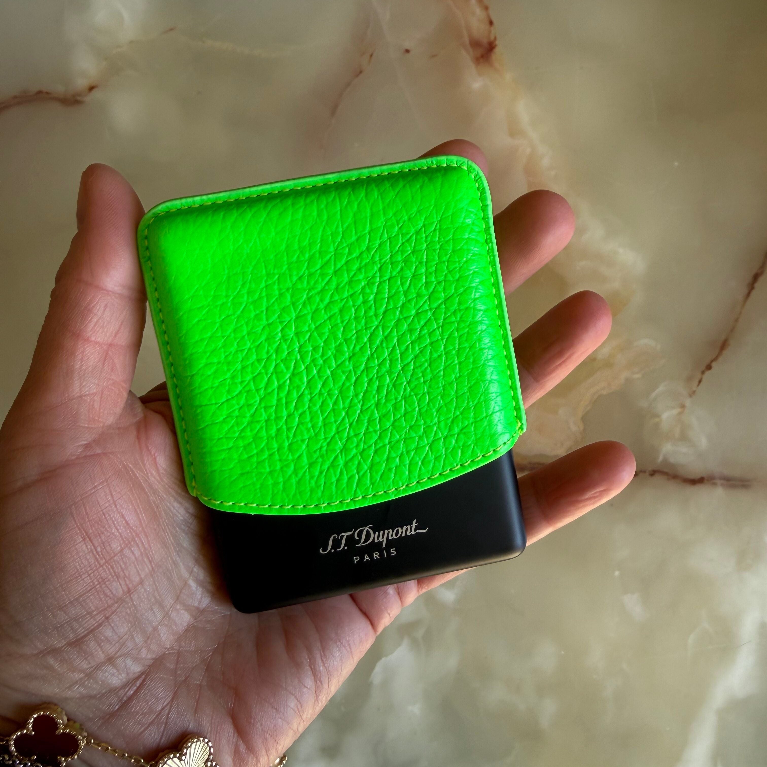 S.T. Dupont Fluo Neon Green Cigarette Case 183117