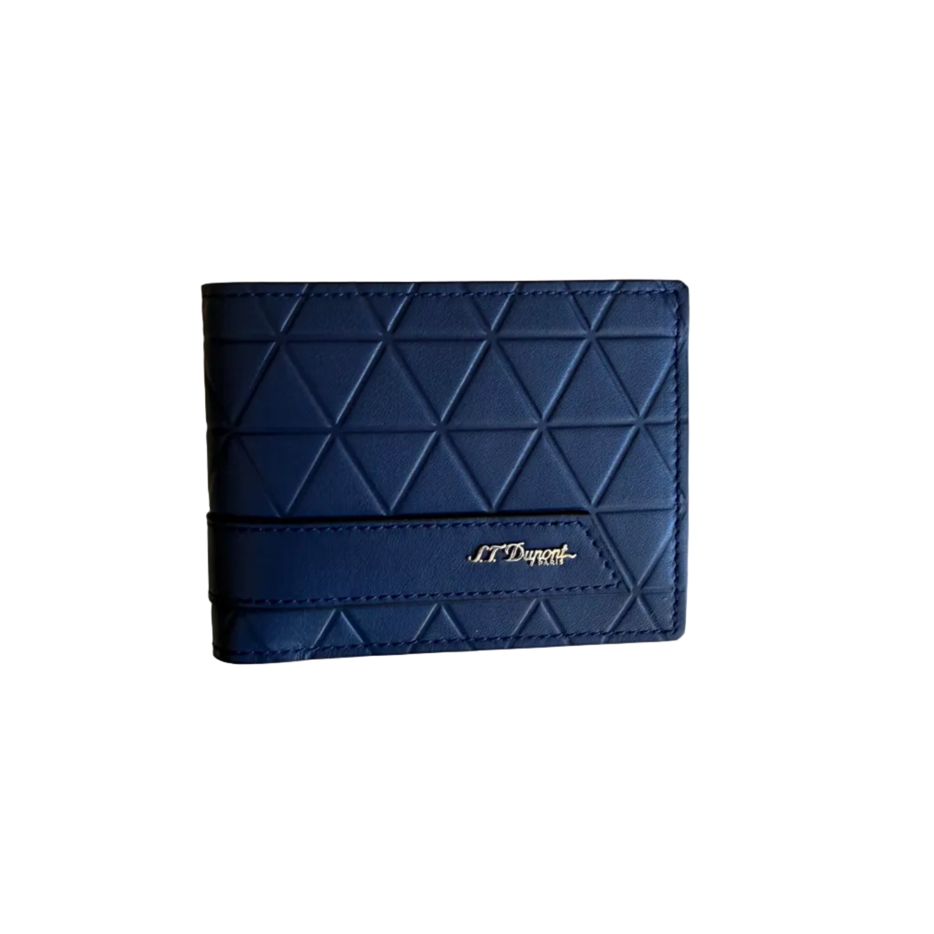 S.T. Dupont Firehead Blue Leather Wallet 161608