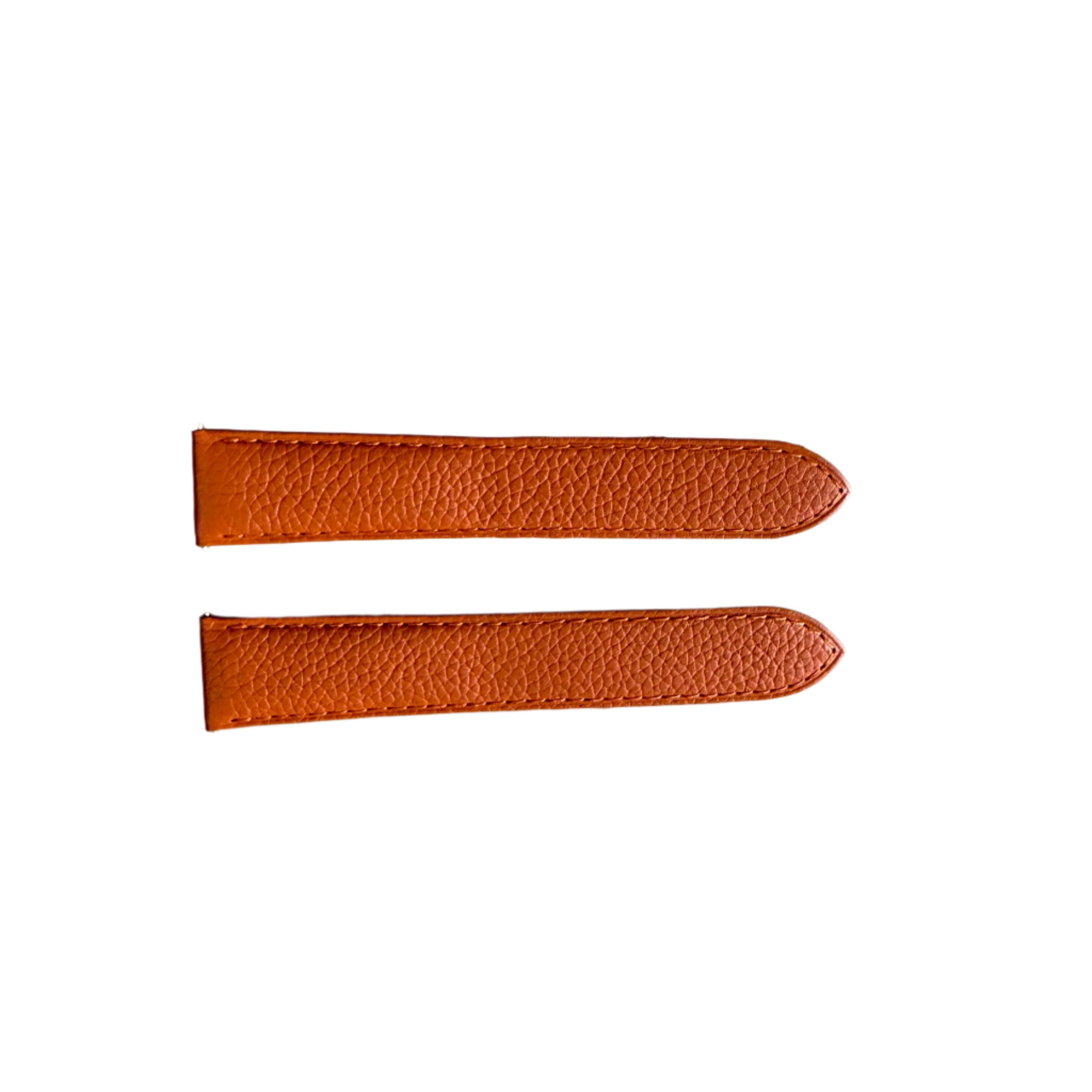 Authentic Cartier Ronde Orange Calfskin Watch Strap Band 20mm KD6XJAFG