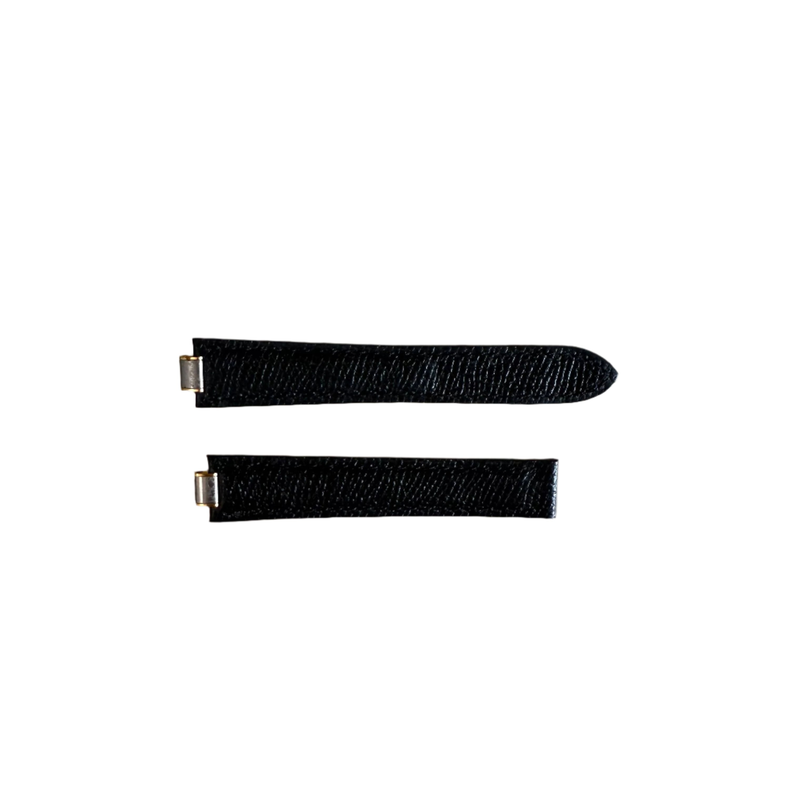 Authentic Cartier 21 Must De Cartier Black Leather Watch Strap Band 16mm KD08E385