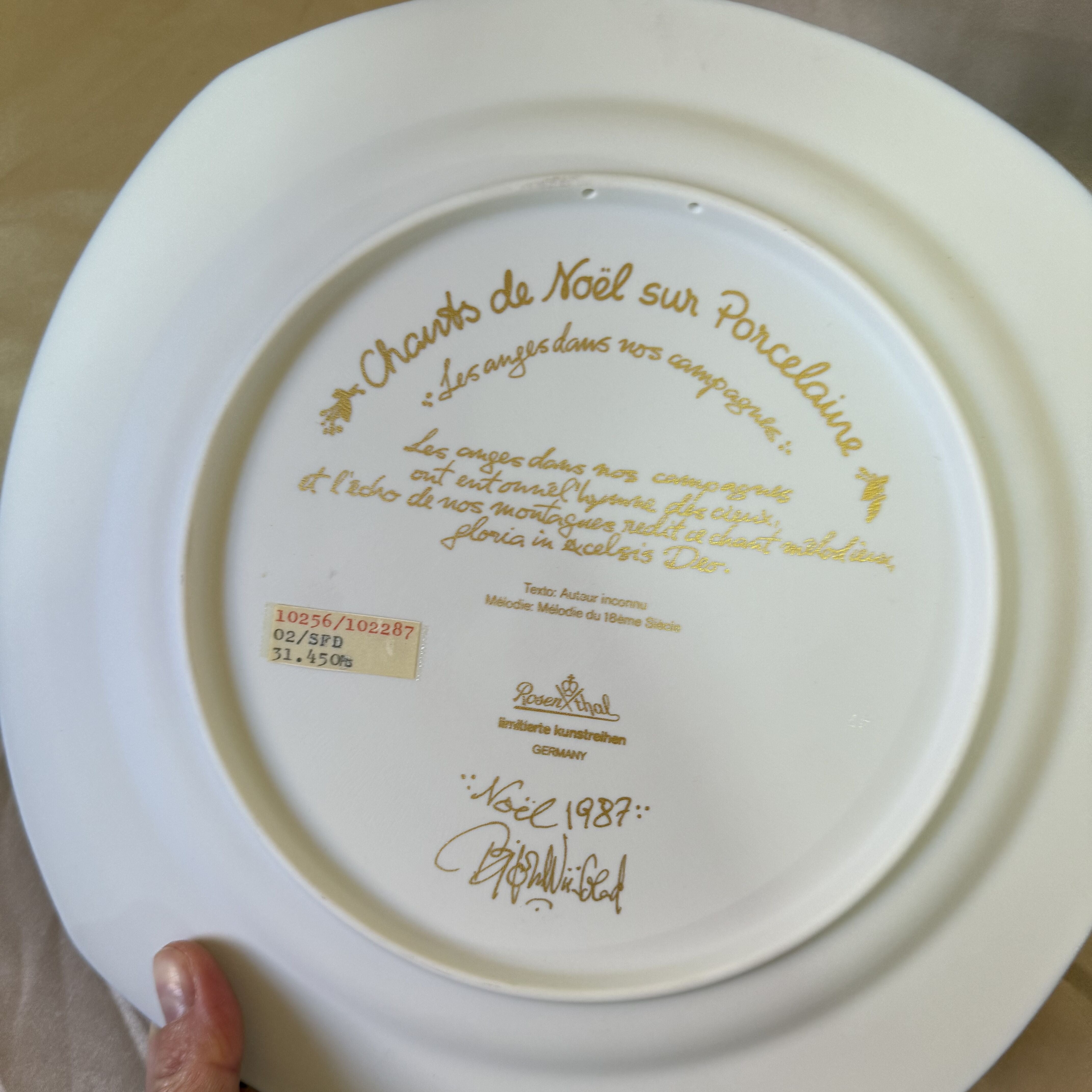 Rosenthal Chants De Noel Plate 019324