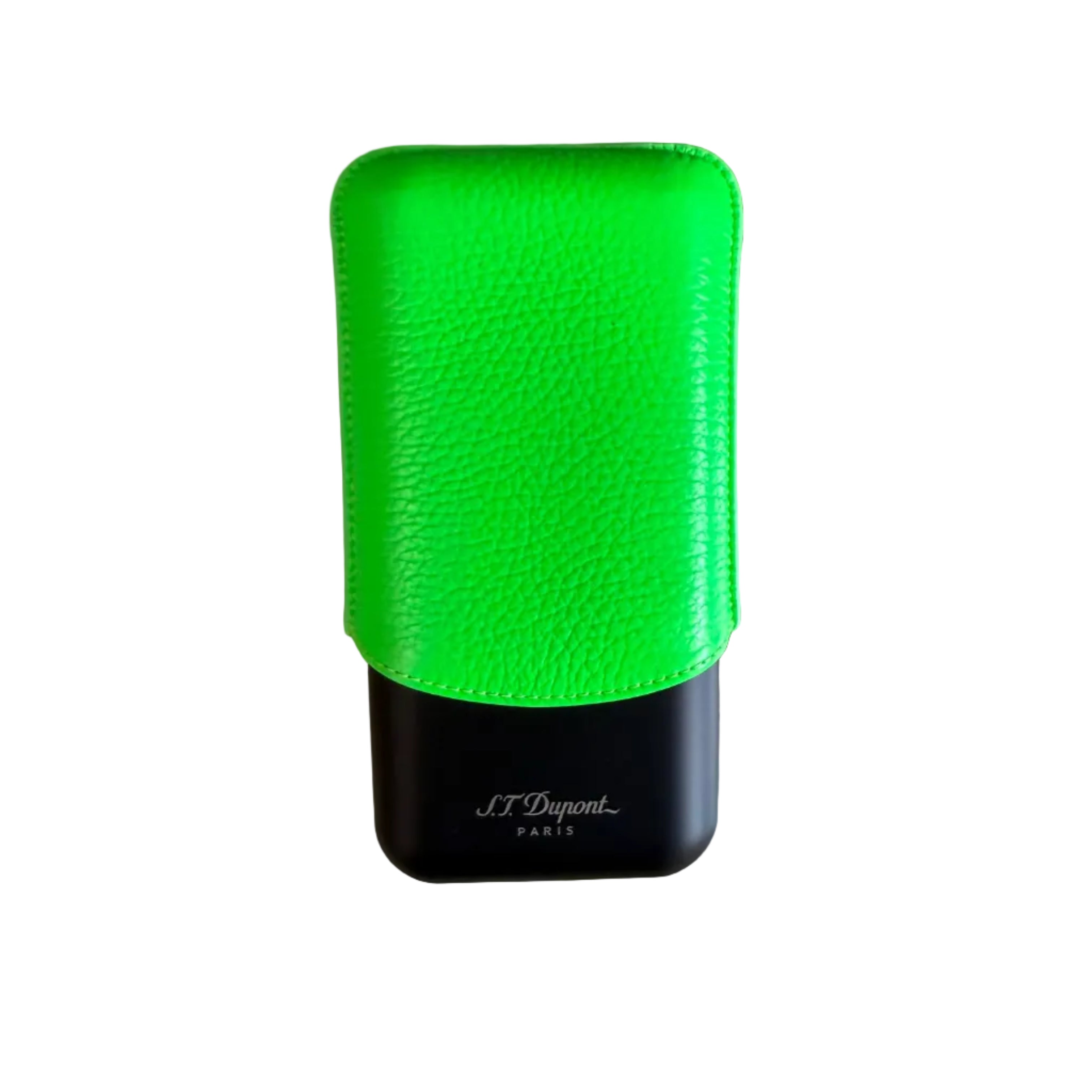 S.T. Dupont Fluo Neon Green 3 Cigar Case 183417