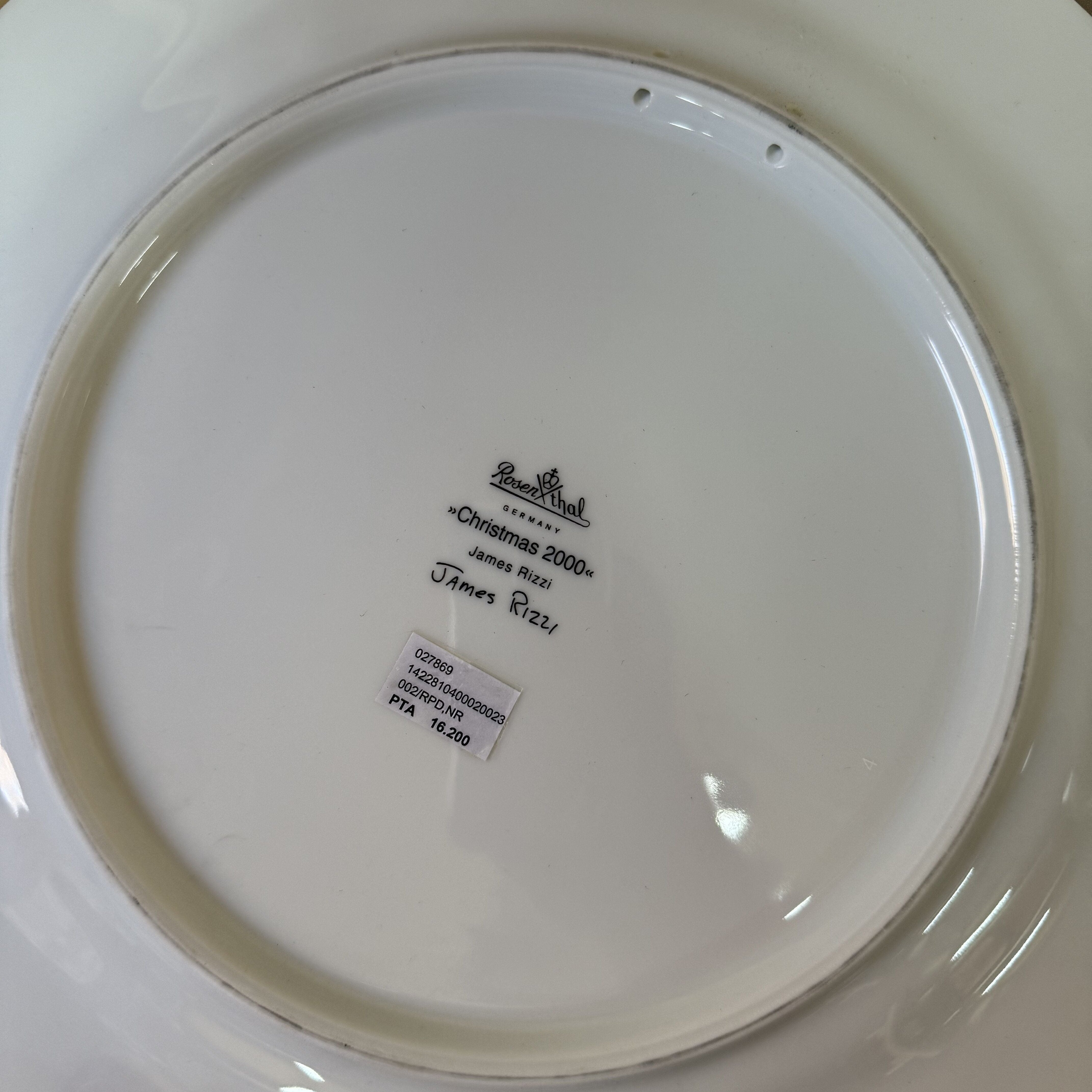 Rosenthal James Rizzi Studio-Line Christmas 2000 Plate 027869