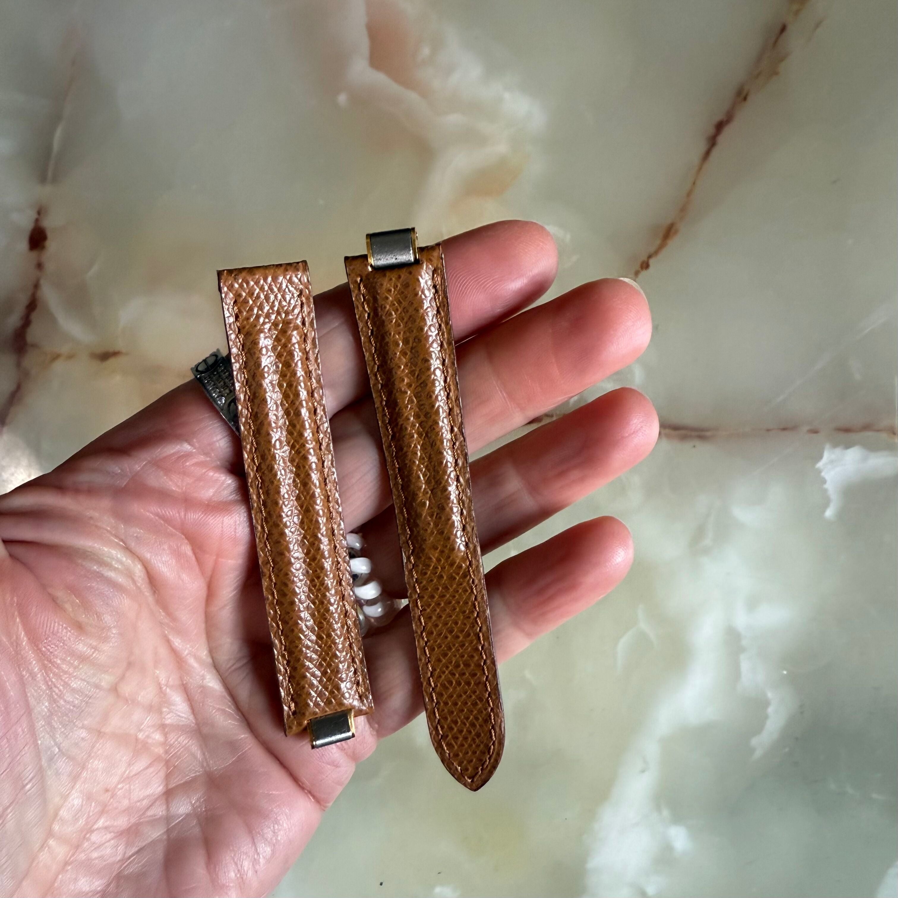 Authentic Cartier 21 Must De Cartier Brown Leather Watch Strap Band 16mm KD08E368