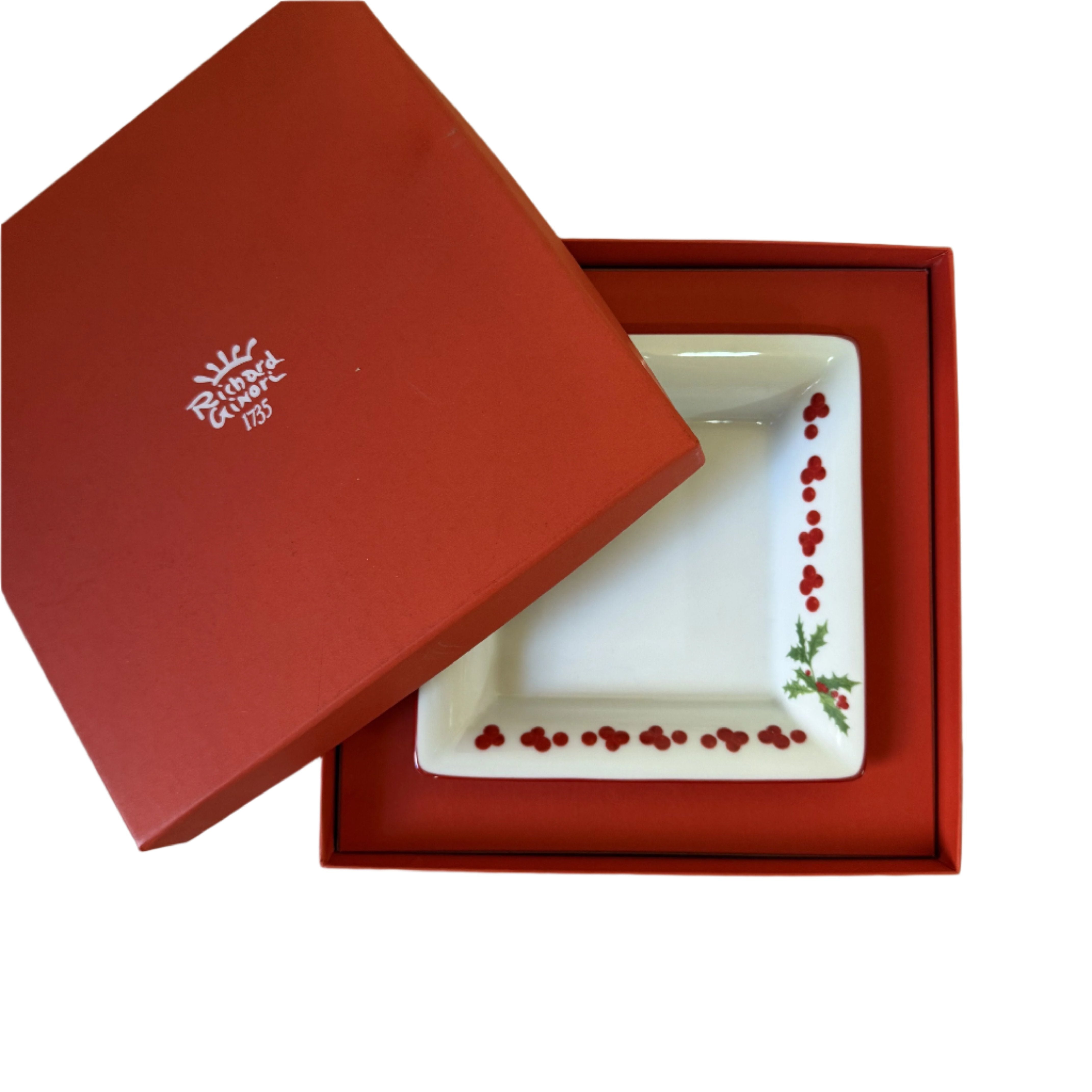 Richard Ginori Holly Berry Small Square Tray/Vide Poche 020666517035