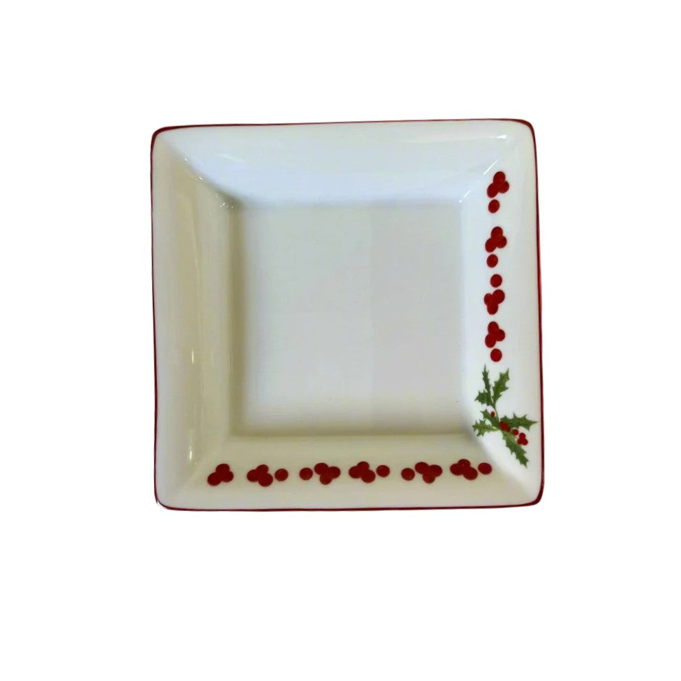 Richard Ginori Holly Berry Small Square Tray/Vide Poche 020666517035