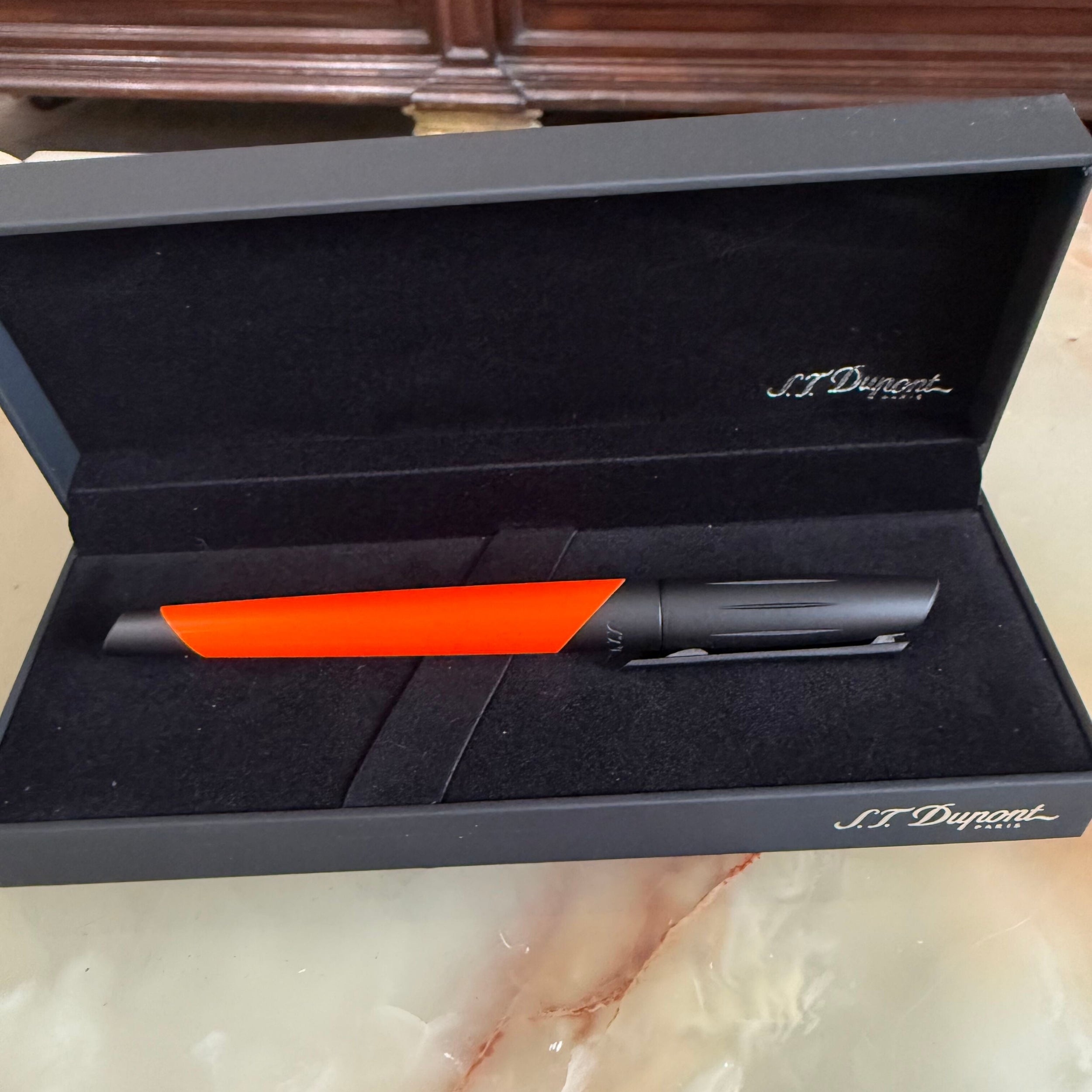 S.T. Dupont Defi Milenium Fluo Neon Orange Rollerball Pen 402034