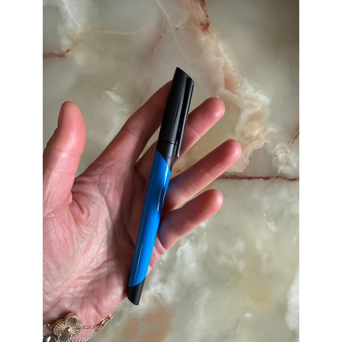 S.T. Dupont Defi Milenium Fluo Neon Blue Rollerball Pen 402033