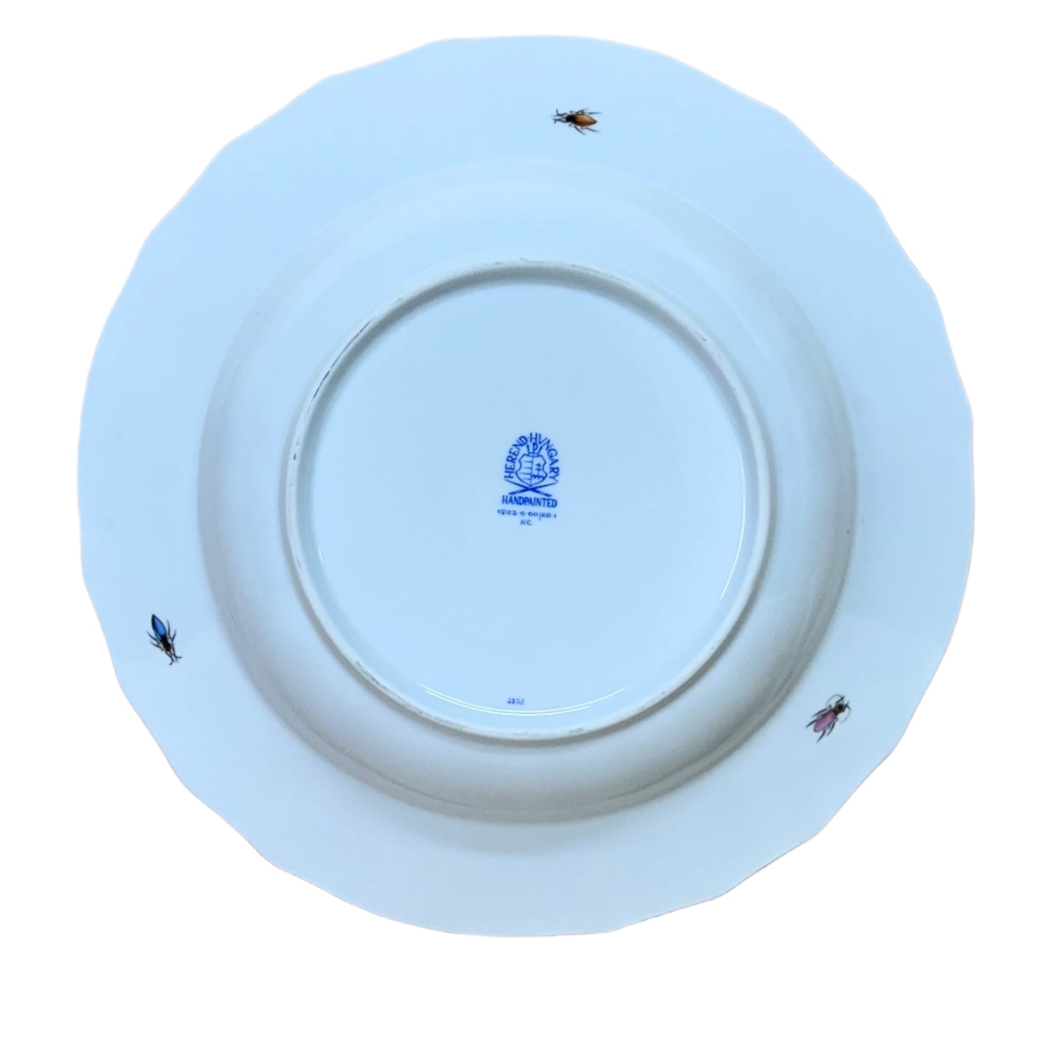 Herend Porcelain Rothschild Bird Large Rim Soup Bowl 1503-0-00/RO-1