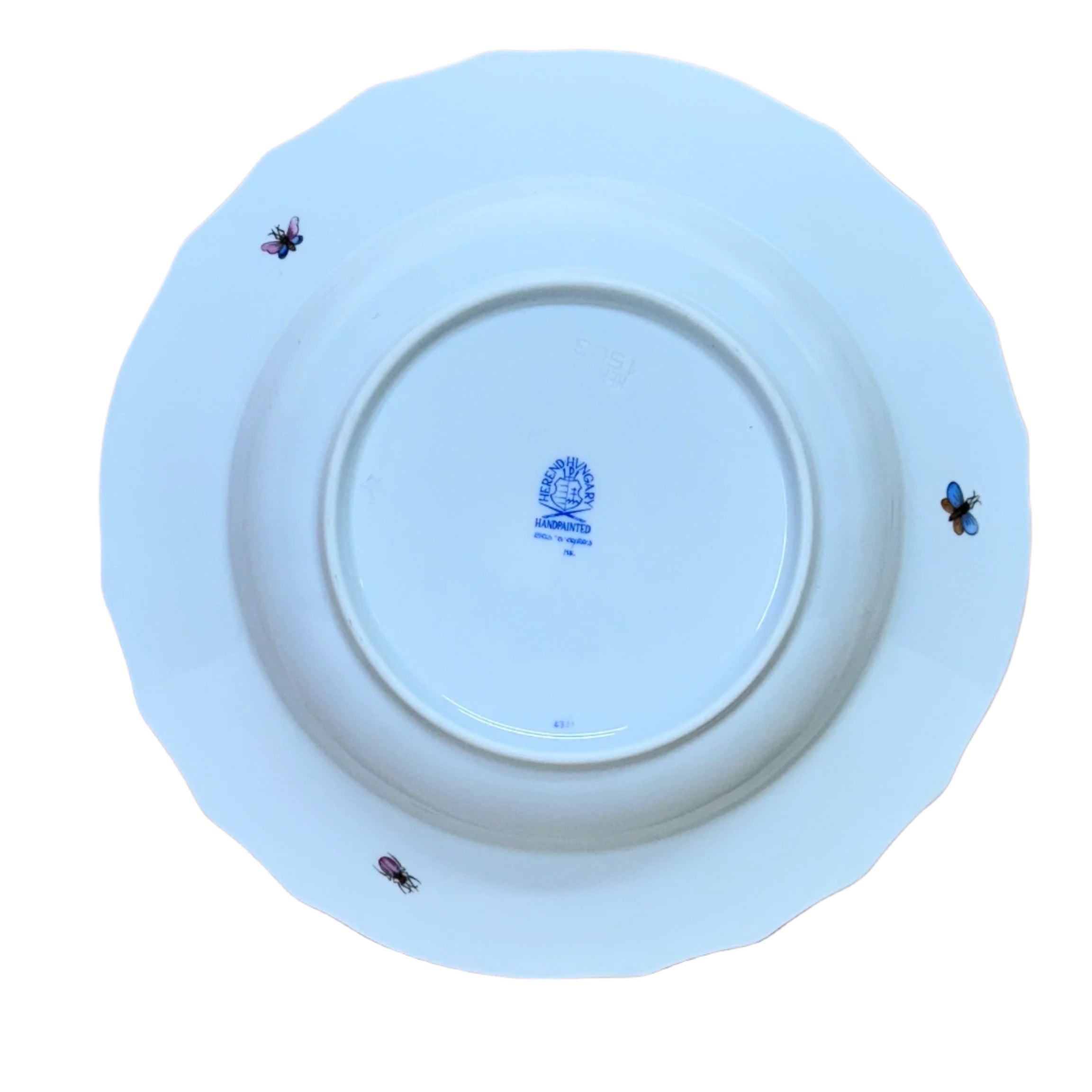 Herend Porcelain Rothschild Bird Large Rim Soup Bowl 1503-0-00/RO-3