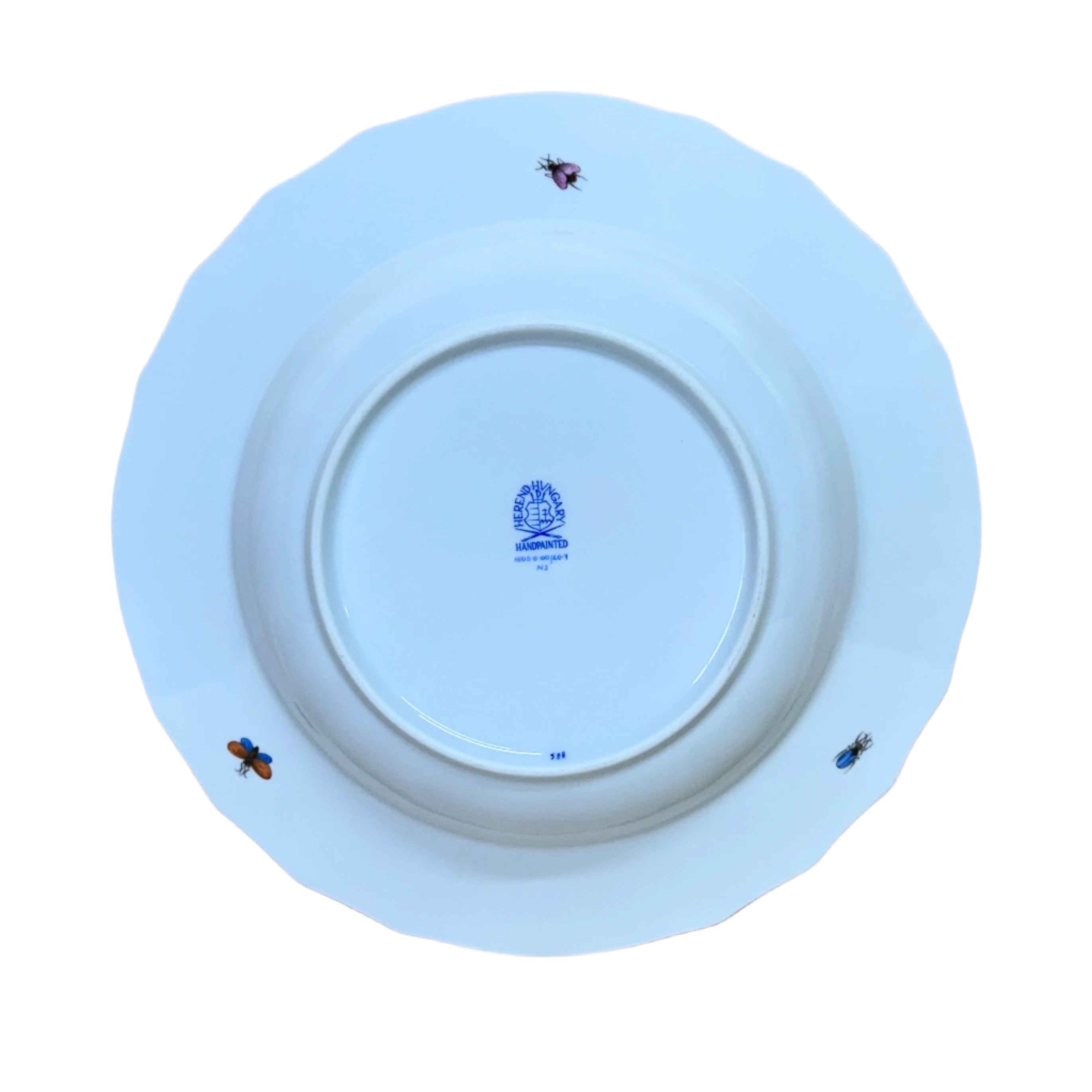 Herend Porcelain Rothschild Bird Large Rim Soup Bowl 1503-0-00/RO-7