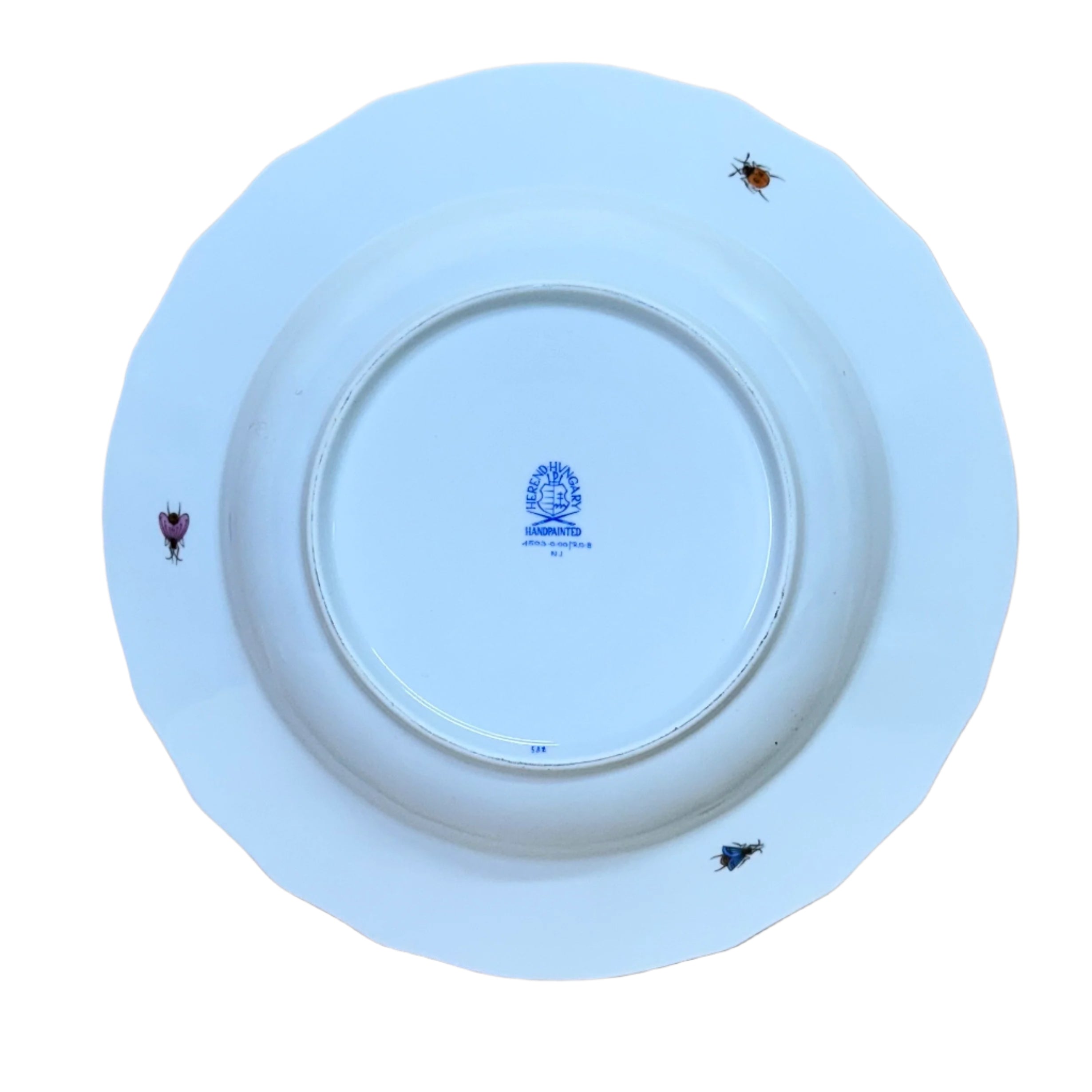 Herend Porcelain Rothschild Bird Large Rim Soup Bowl 1503-0-00/RO-8