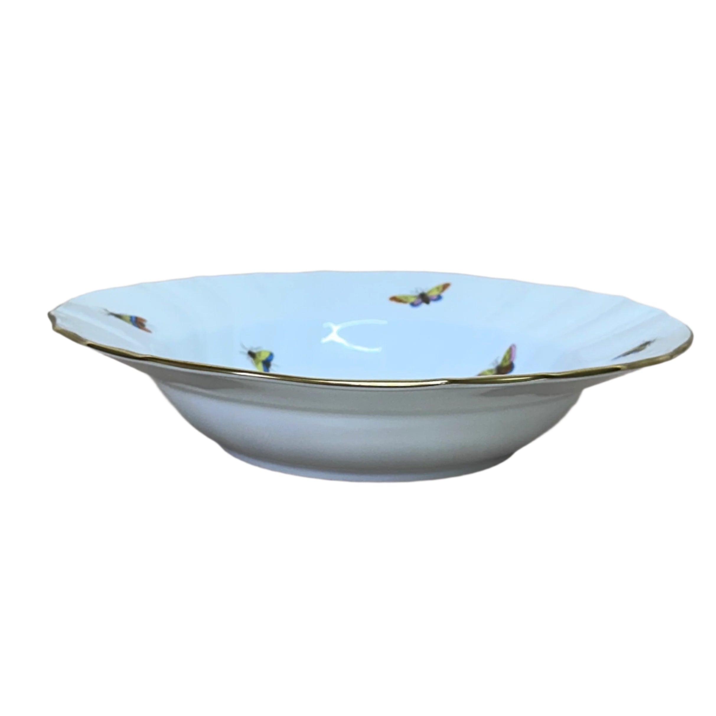 Herend Rothschild Bird Large Rim Soup Bowl 1503-0-00/RO-12