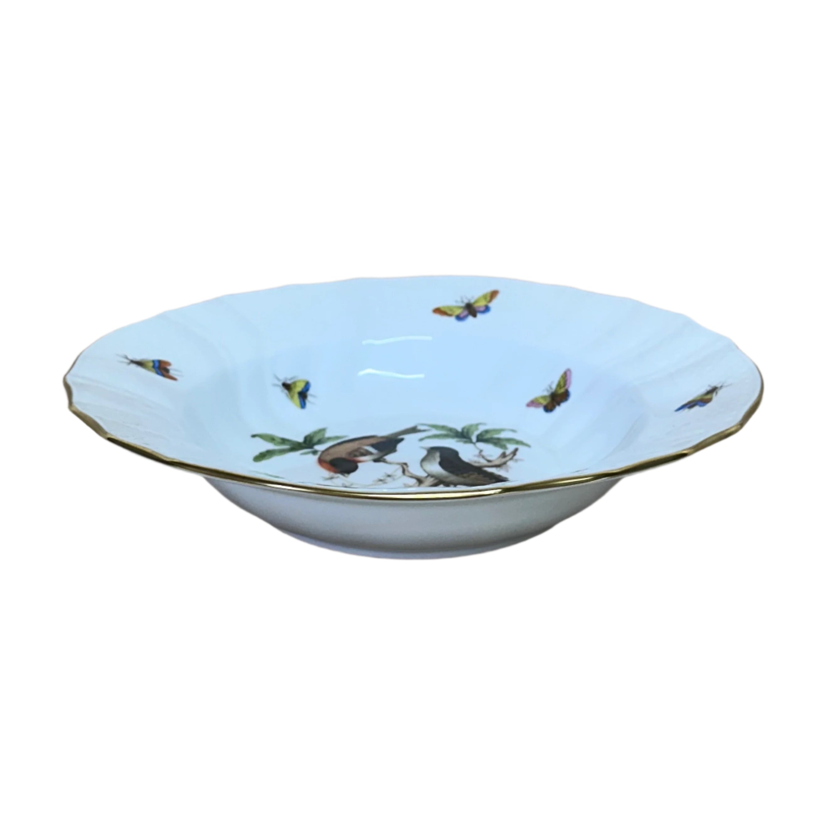 Herend Rothschild Bird Large Rim Soup Bowl 1503-0-00/RO-12
