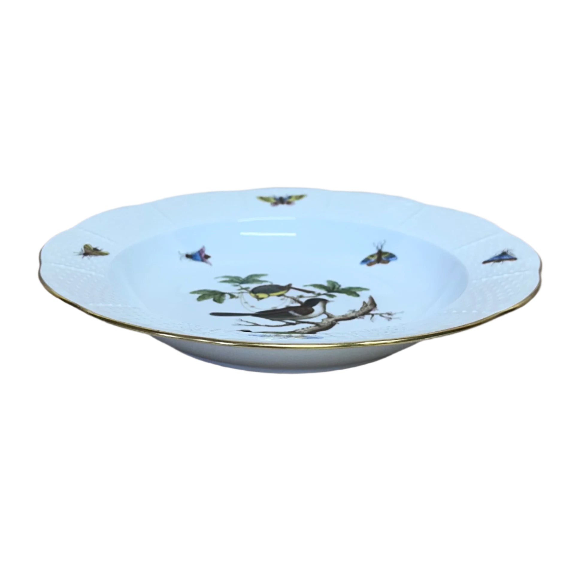 Herend Porcelain Large Rim Soup Bowl Rothschild Bird 503-0-00/R0-1
